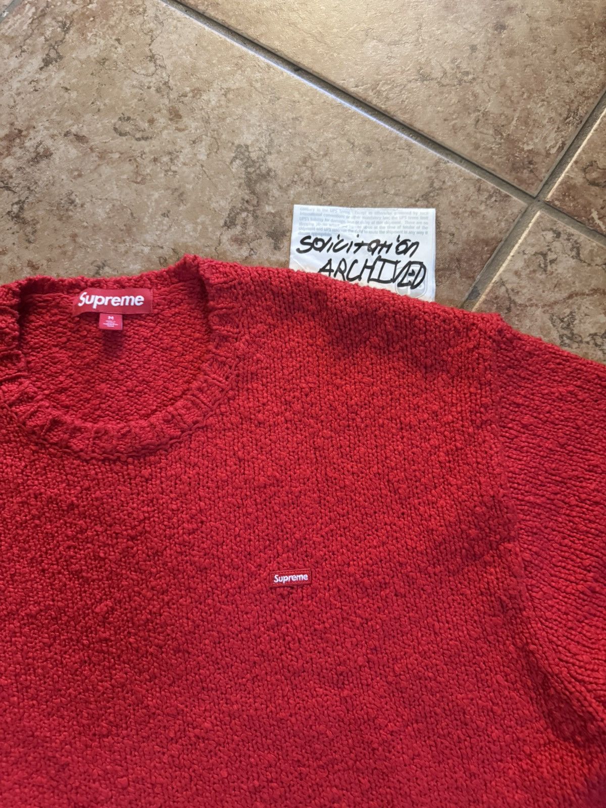 Supreme SS24 Supreme Boucle small box logo sweater Size US M / EU 48-50 / 2 - 4 Thumbnail