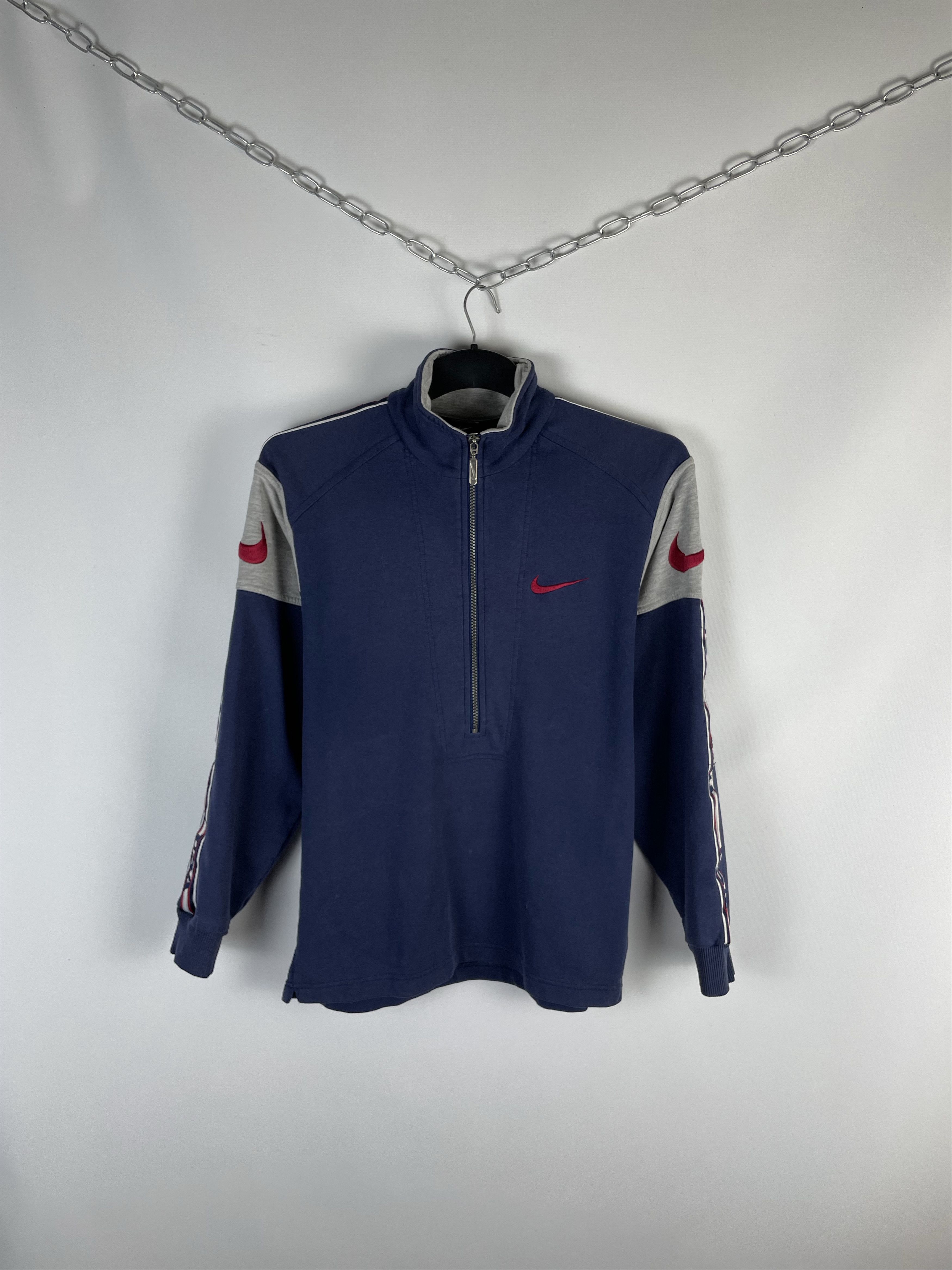 Nike 90s Nike Vintage Sweatshirt 1/4 zip Size US S / EU 44-46 / 1 - 1 Thumbnail