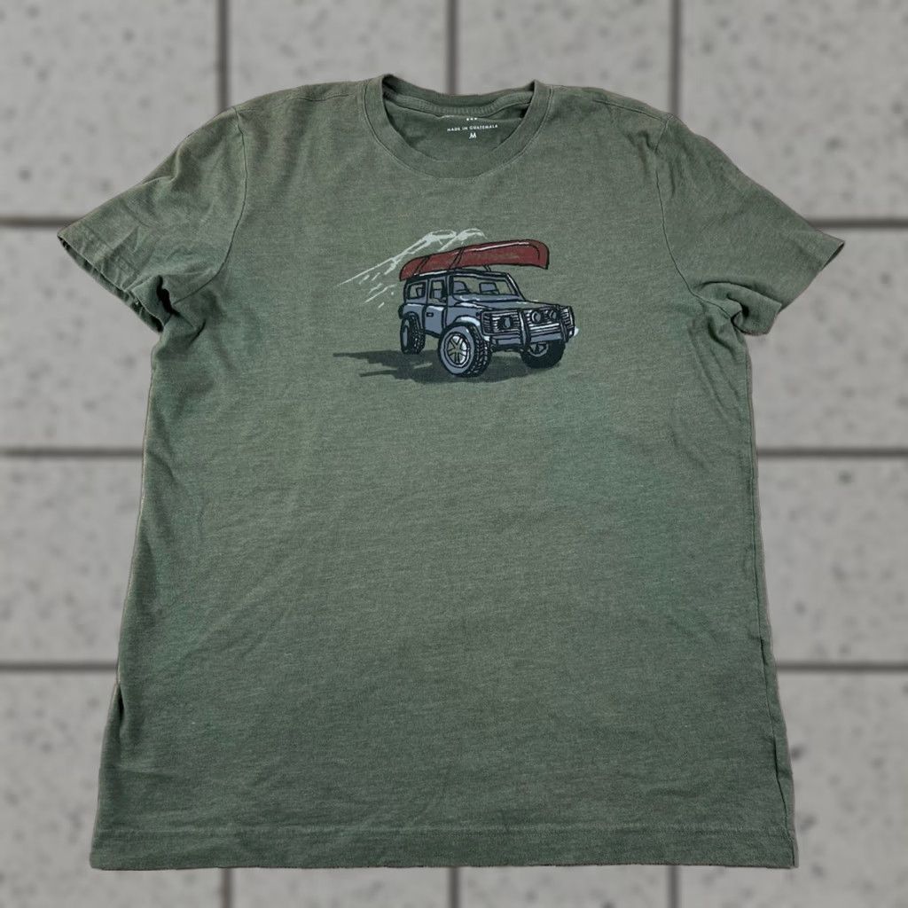 Banana Republic Banana Republic T-Shirt Green Off-road Jeep Outdoor Graphic Print Men Short Sleeve Size M Medium Size US M / EU 48-50 / 2 - 1 Thumbnail