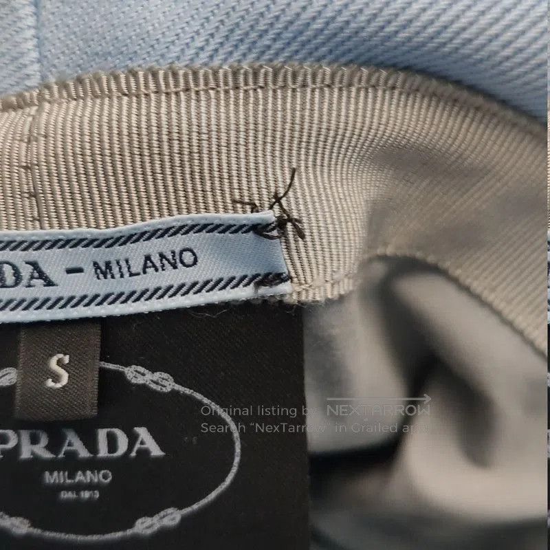 Prada Prada Plush Fleece Bucket Hat with Logo. Size ONE SIZE - 5 Thumbnail