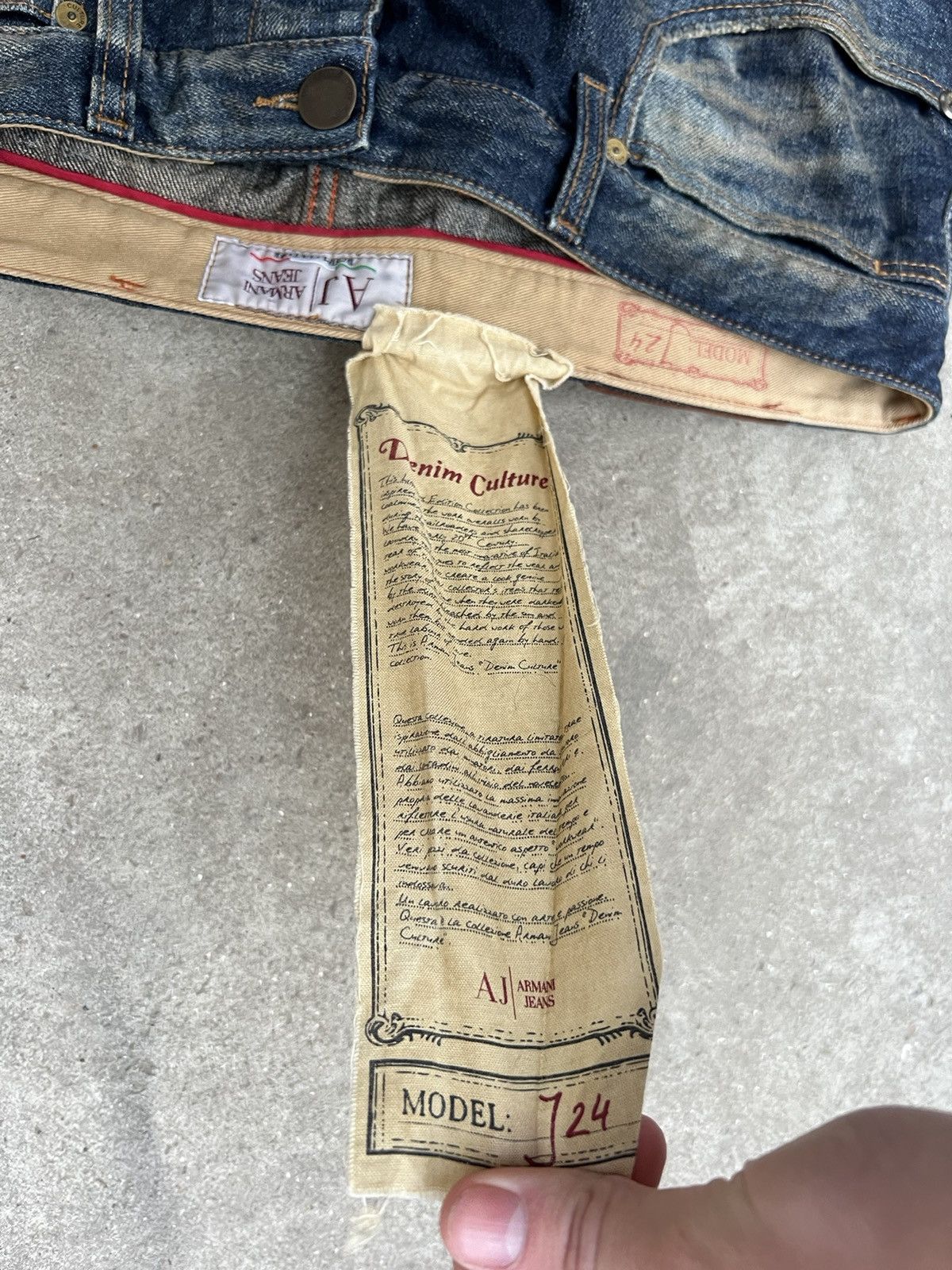 Giorgio Armani × Vintage Limited Archival Armani Jeans Selvedge Dirty Size US 34 / EU 50 - 15 Thumbnail