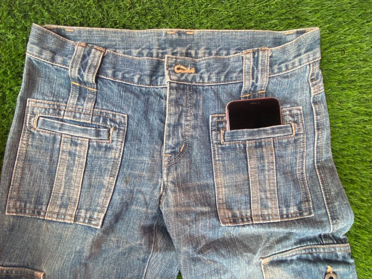 Hysteric Glamour × Japanese Brand Rare Hysteric Glamour Cargo Jogger Denim Pants Size US 31 - 3 Thumbnail