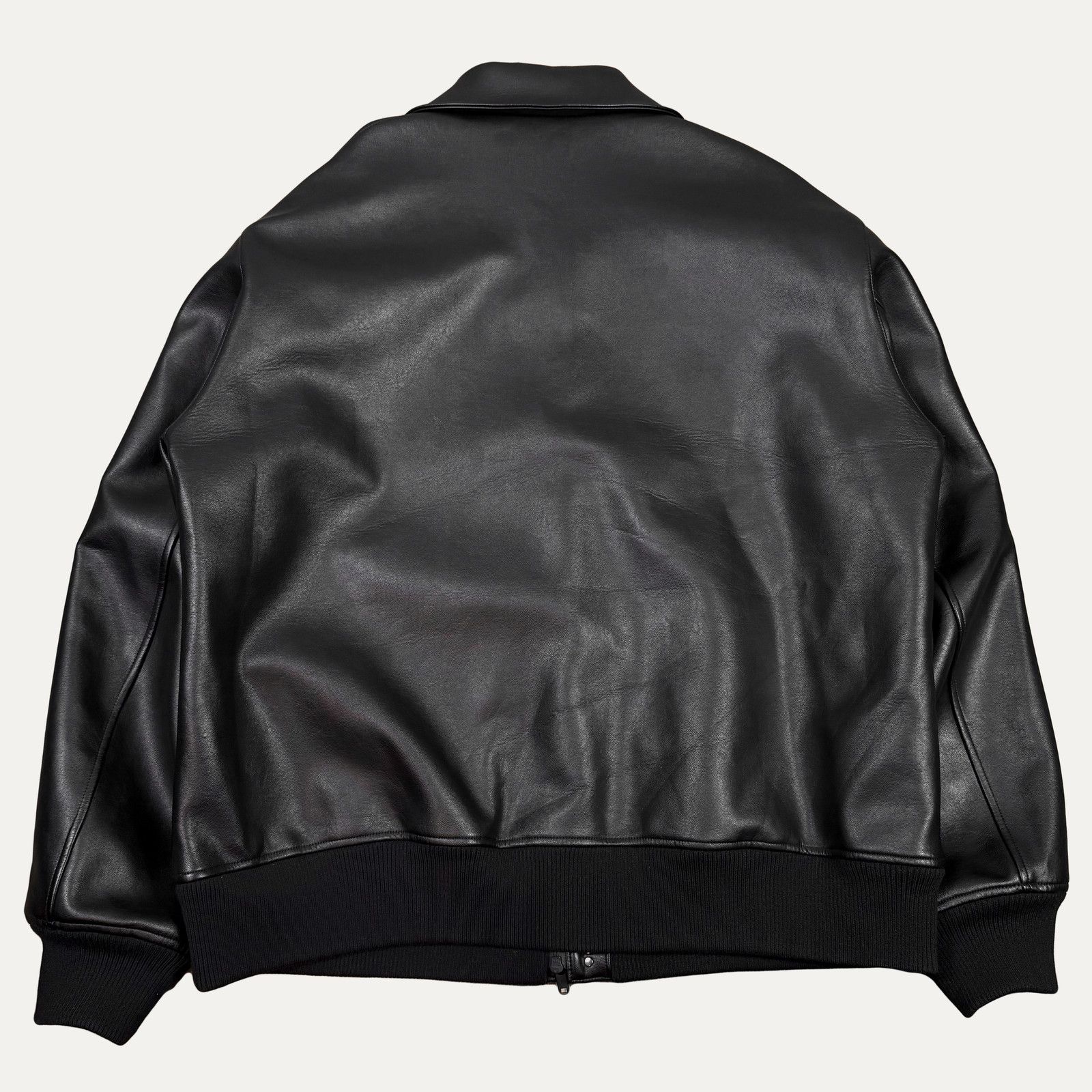 Y-3 Y-3 Collared Faux Leather Bomber Jacket Size US XL / EU 56 / 4 - 2 Thumbnail