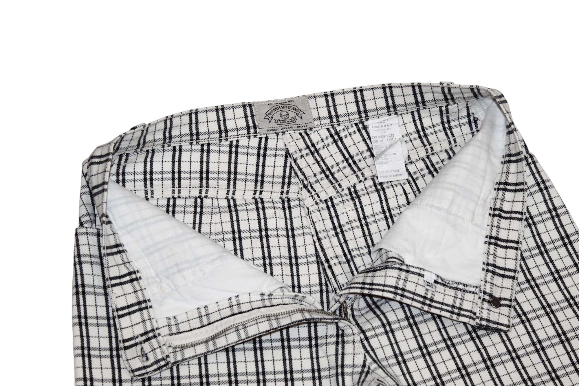 Giorgio Armani Giorgio Armani Jeans Nova Check Straight Leg Denim Pants Size US 31 - 7 Thumbnail