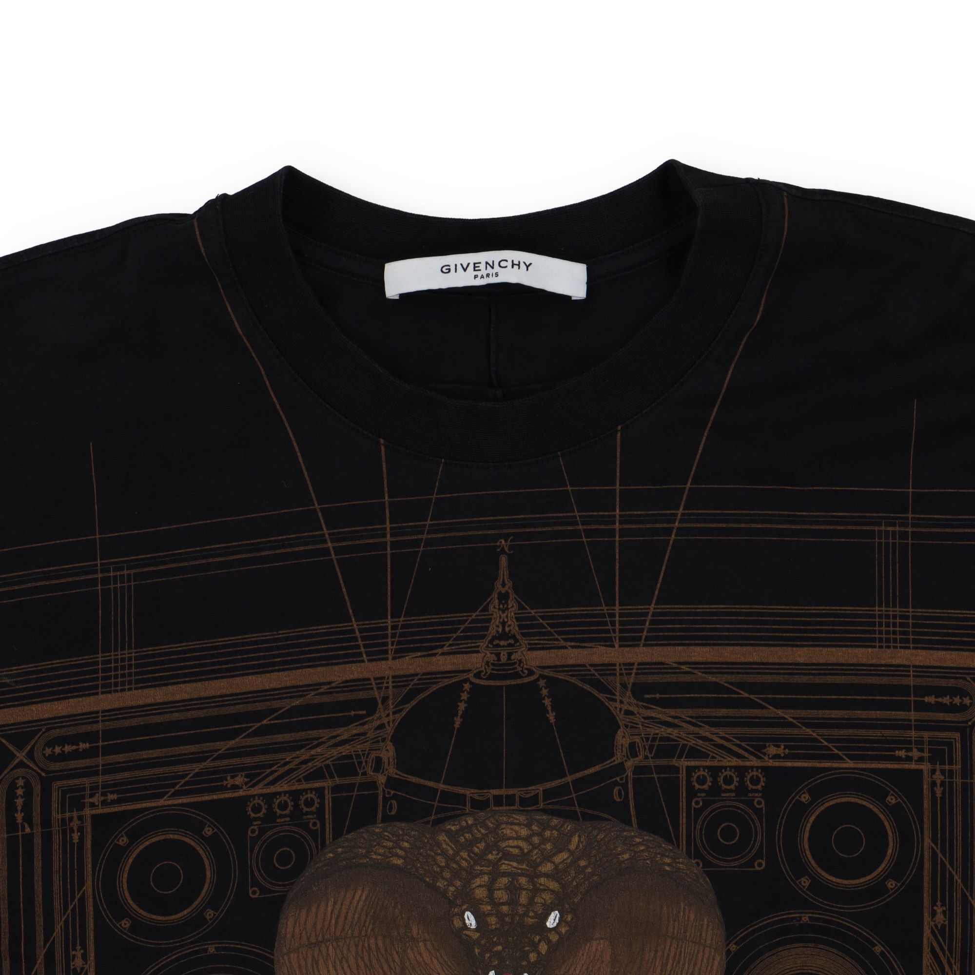 Givenchy Black and Brown Cobra Map Print Oversized T-Shirt Size US S / EU 44-46 / 1 - 4 Thumbnail