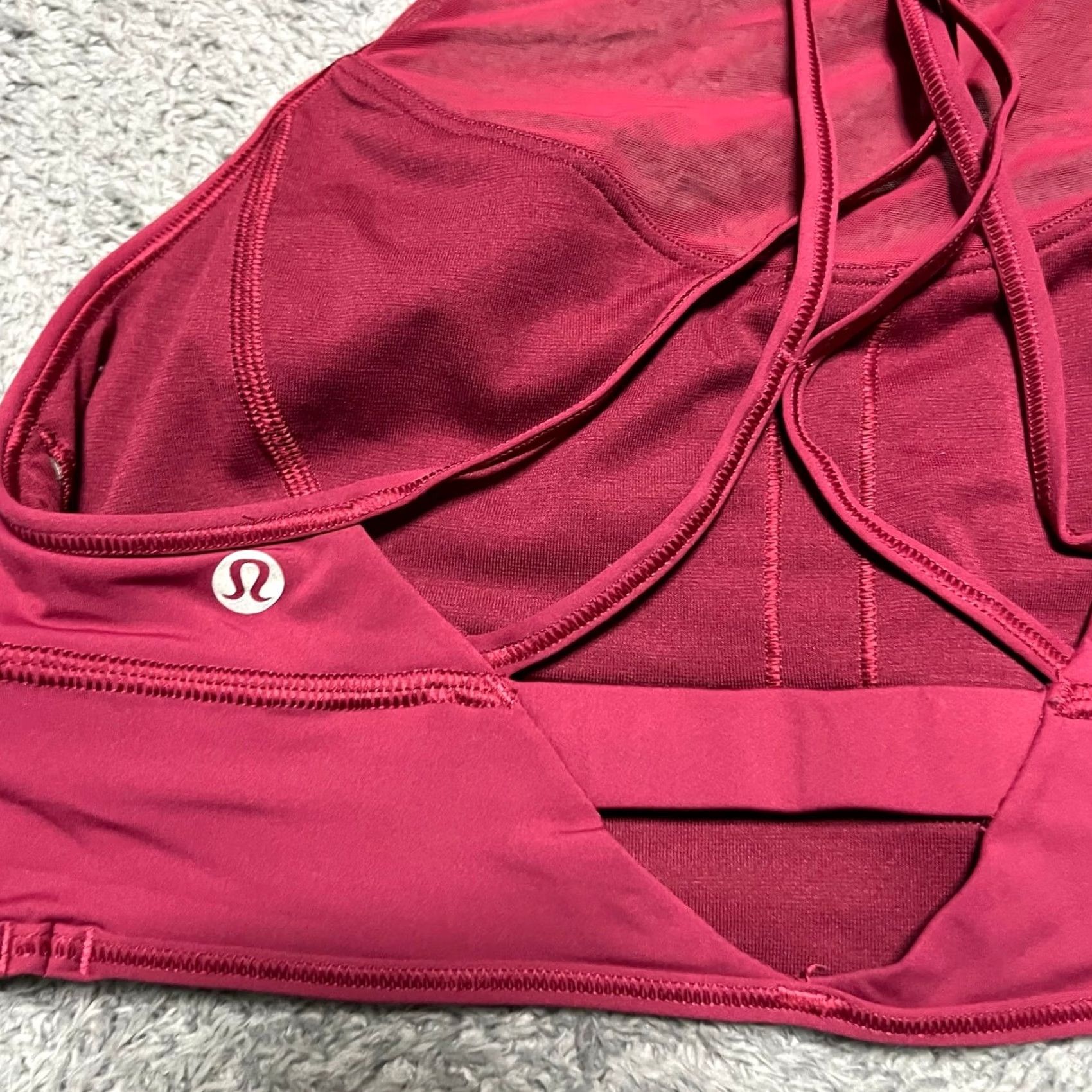 Lululemon Lululemon Sports Bra Red M Size ONE SIZE - 3 Thumbnail