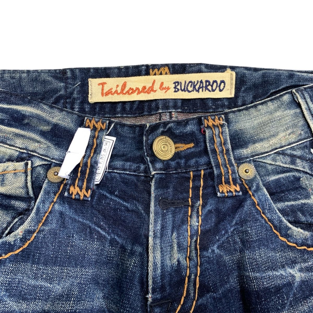 If Six Was Nine 2000’s Buckaro Distressed Flared Bootcut Jeans Pants Size US 30 / EU 46 - 5 Thumbnail