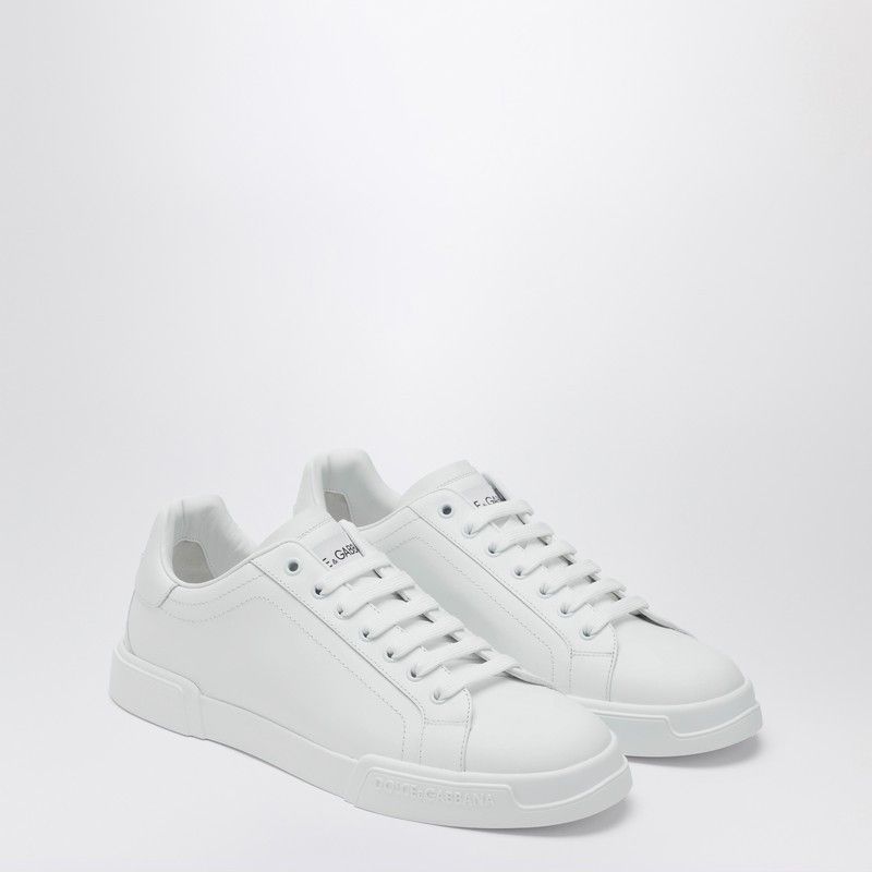 Dolce&Gabbana White Portofino Sneakers In Leather
