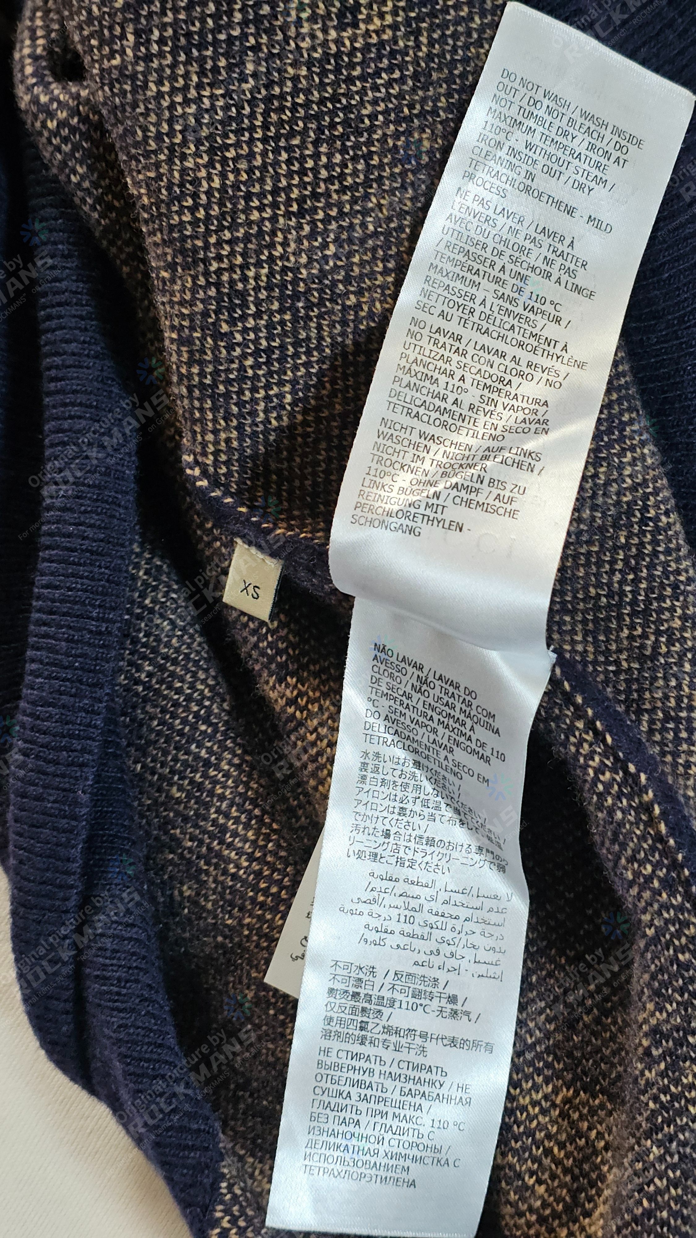 Gucci Gucci Unisex V-Neck Jacquard GG Wool Sweater XS like S/M Size US XS / EU 42 / 0 - 7 Thumbnail