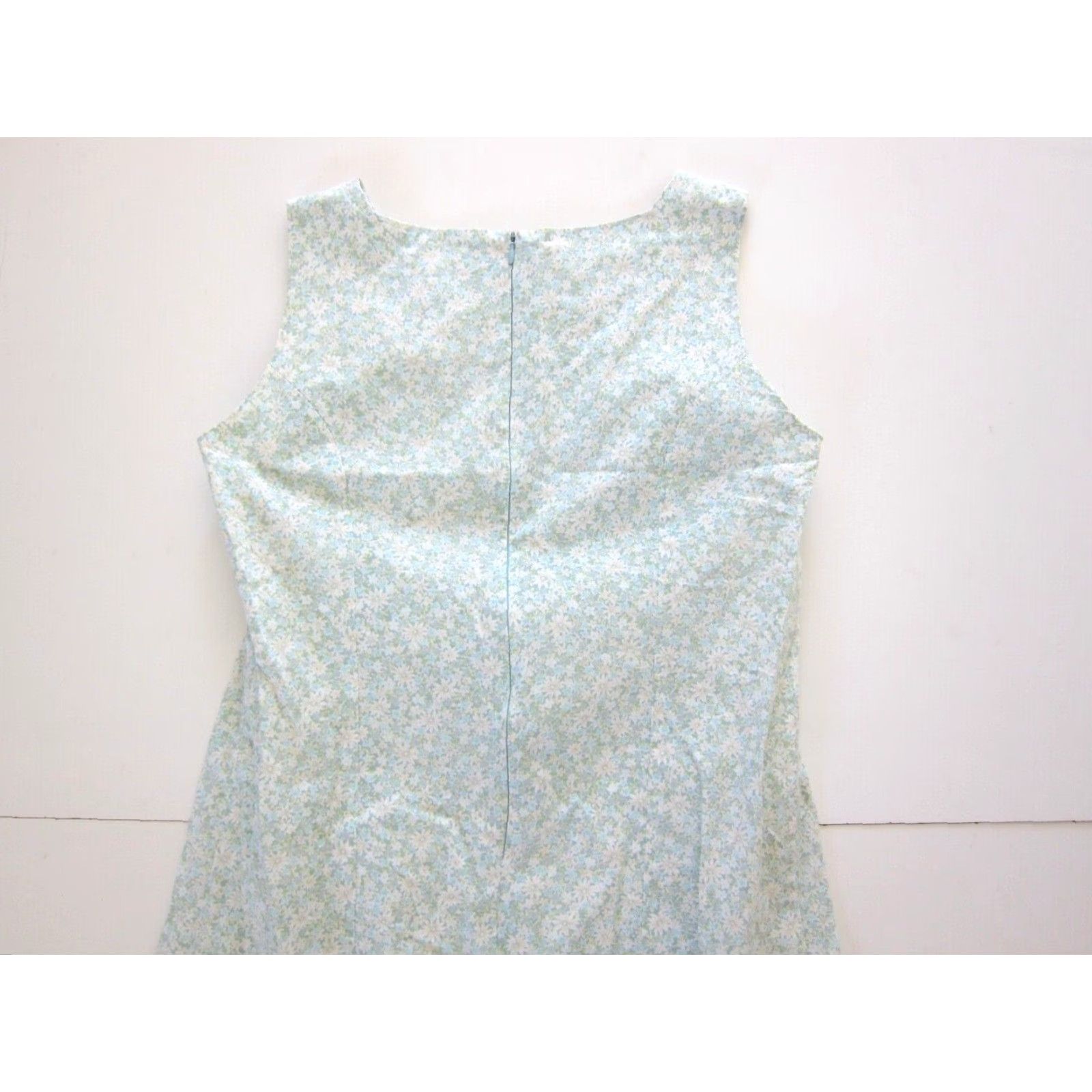 Van Heusen VINTAGE Van Heusen Cotton Stretch Green Ivory Floral Sheath Shift Tank Sun Dress Woman 8 Size M / US 6-8 / IT 42-44 - 6 Thumbnail