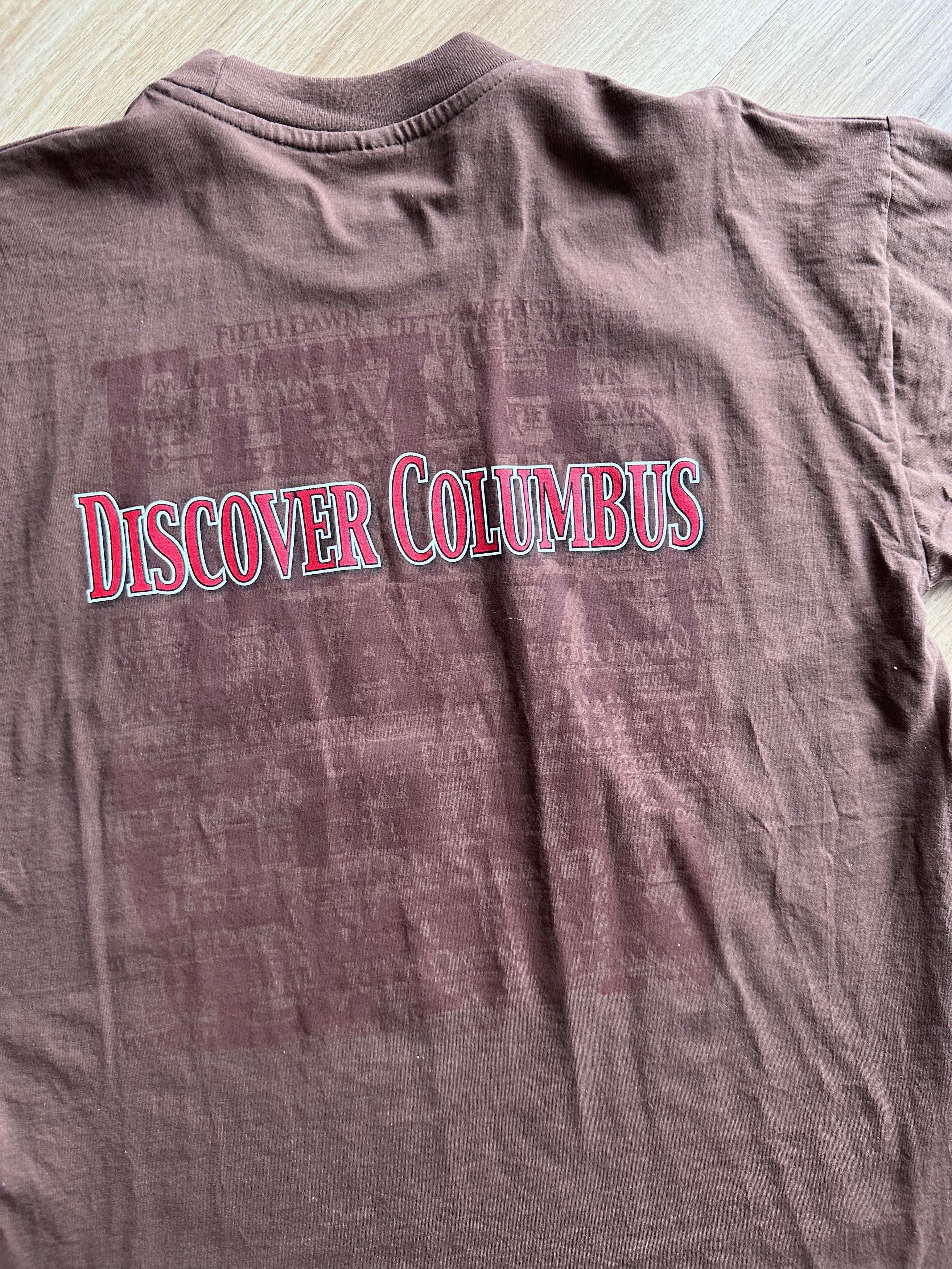The Game Fifth Dawn Discover Columbus Vintage brown t shirt Size US L / EU 52-54 / 3 - 12 Thumbnail