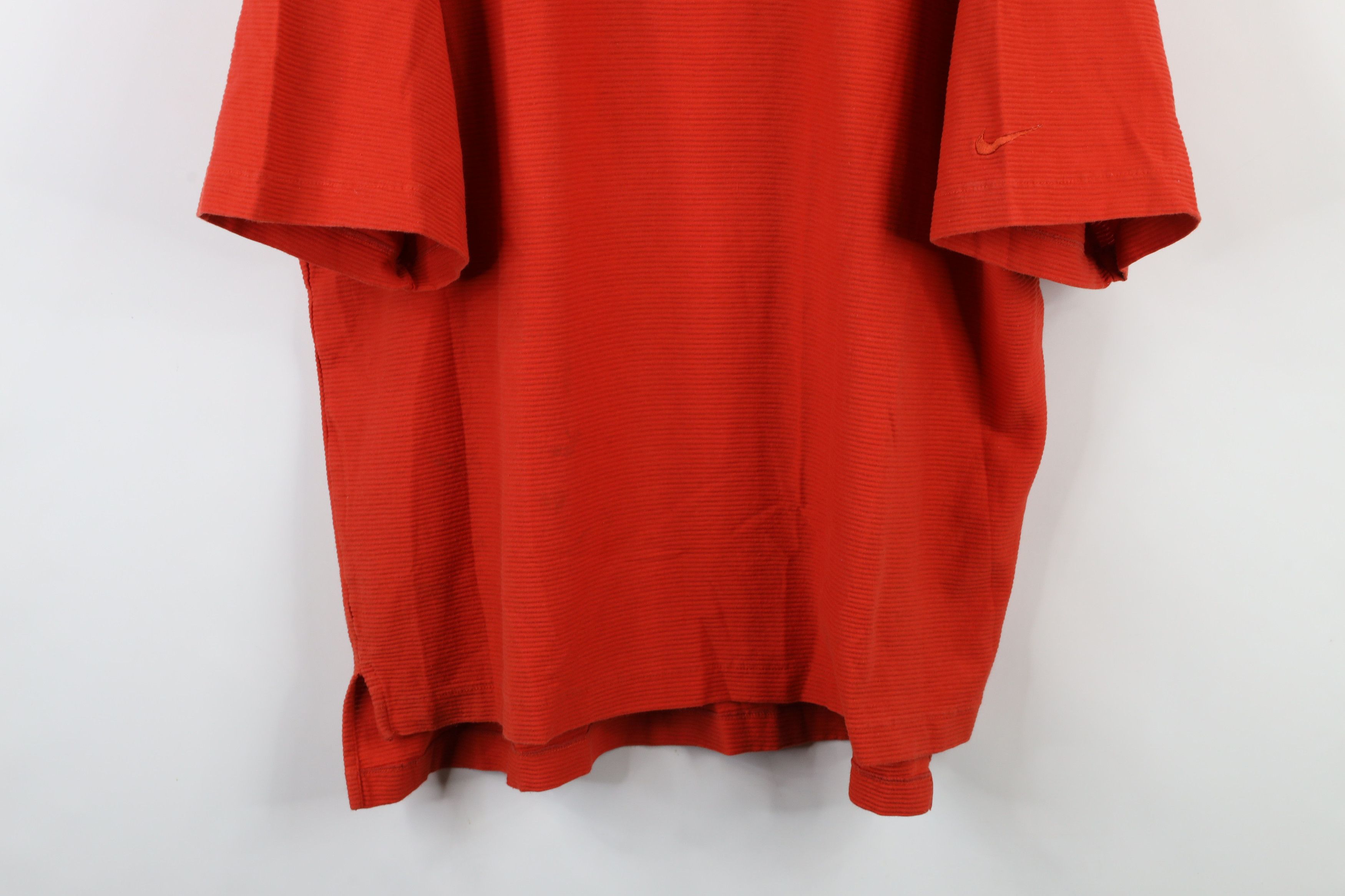 Nike × Vintage Vintage Nike Golf Knit Travis Scott Mini Swoosh Polo Orange Size US XL / EU 56 / 4 - 3 Thumbnail