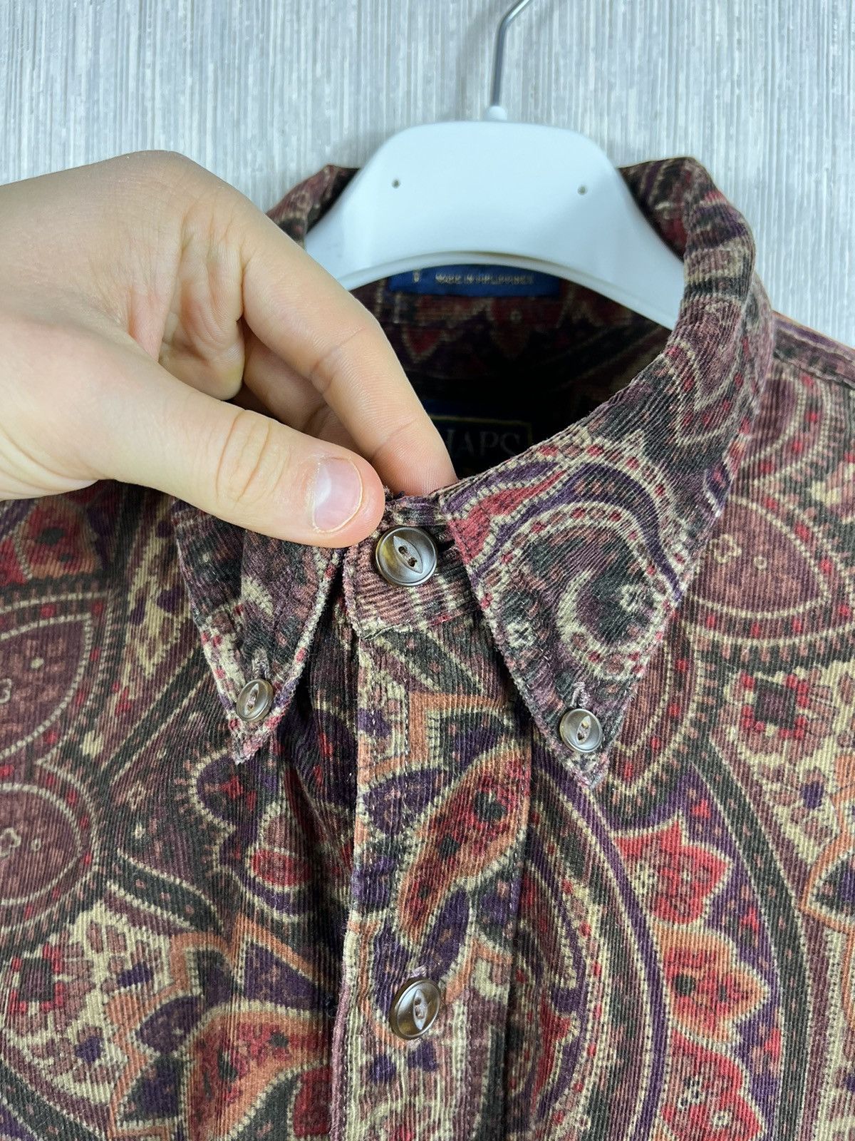 Chaps Ralph Lauren × Ralph Lauren × Vintage Chaps Ralph Lauren corduroy velvet fullprint floral shirt Size US L / EU 52-54 / 3 - 17 Thumbnail