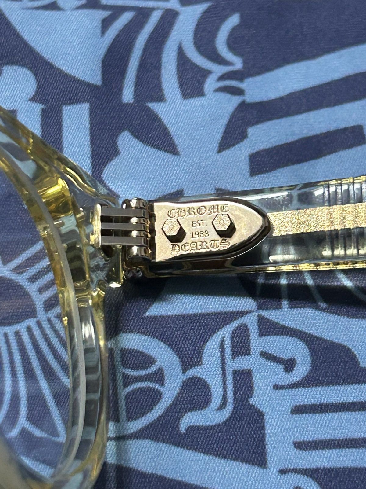 Chrome Hearts Chrome Hearts Peter Arnell Clear Gold Glasses Size ONE SIZE - 17 Thumbnail