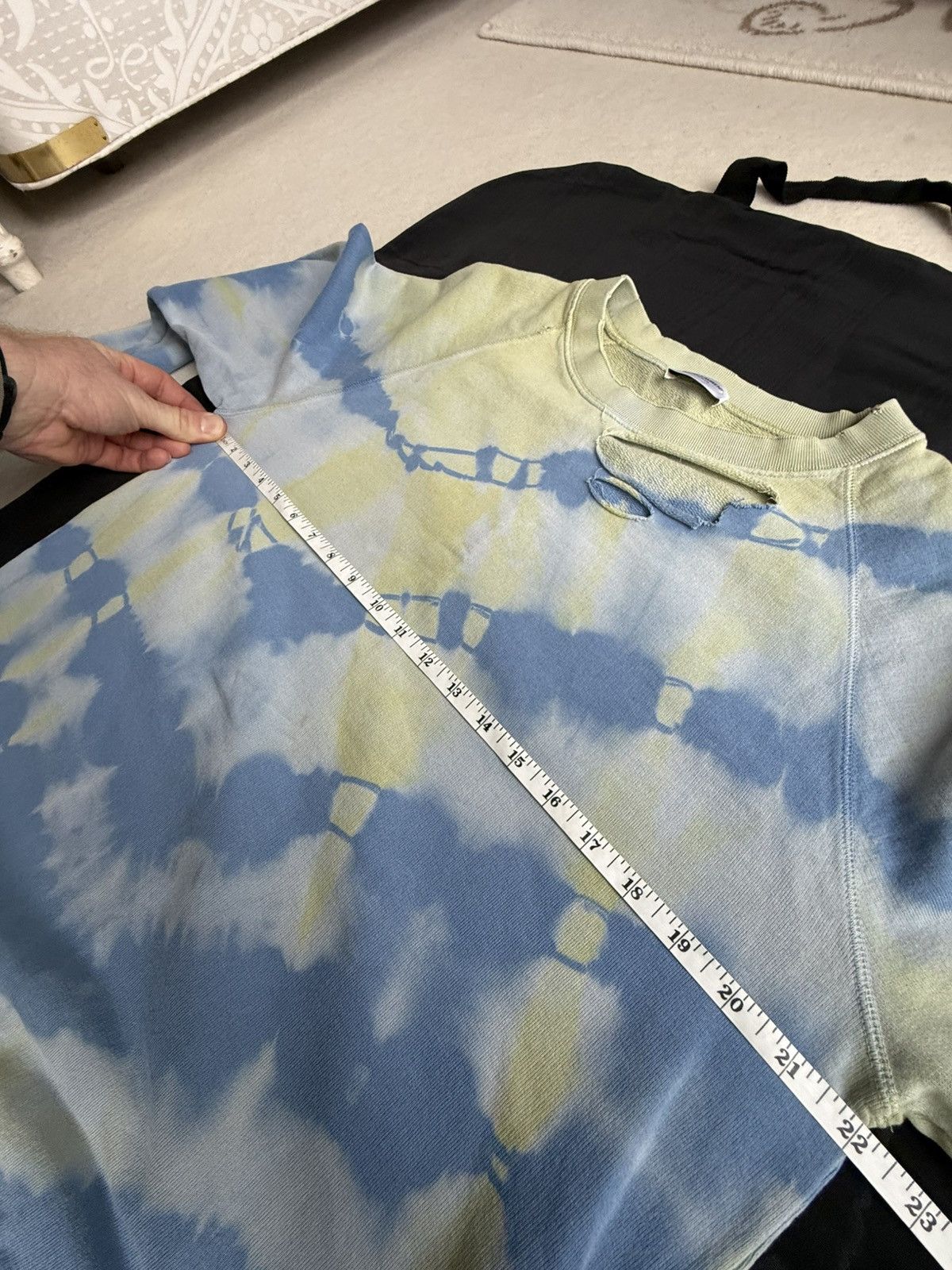 Saint Laurent Paris SS16 Saint Laurent tie dye thrashed sweater crew Hedi grail Size US L / EU 52-54 / 3 - 7 Thumbnail