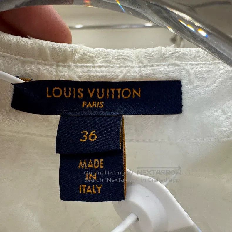 Louis Vuitton Louis Vuitton White full print shirt Size XS / US 0-2 / IT 36-38 - 3 Thumbnail