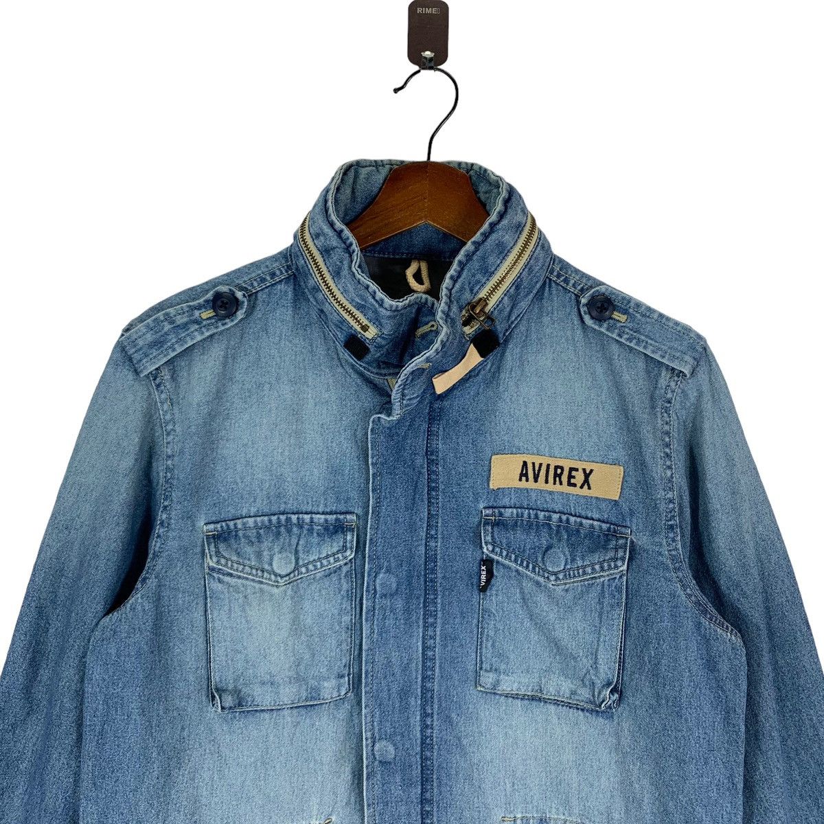 Avirex × Vintage Vintage Avirex USA Military Army Denim Button Jacket Size US M / EU 48-50 / 2 - 2 Thumbnail