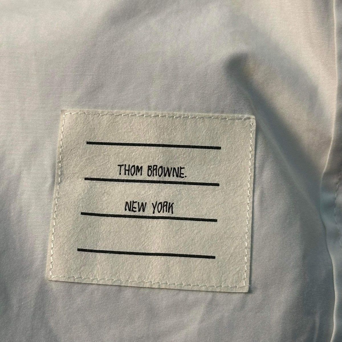 THOM BROWNE STRIPED POPLIN SHIRT