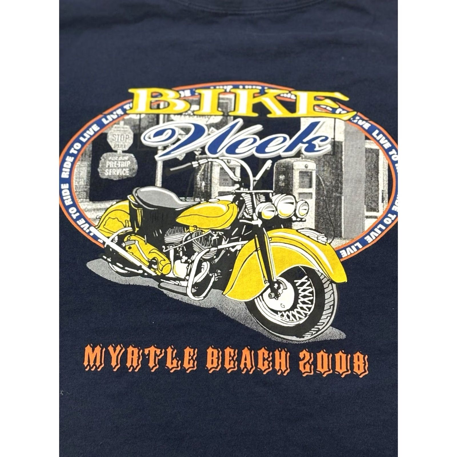 Vintage Bayland T-Shirt Men’s L Sleeveless Myrtle Beach bike week 2008 Blue Myrtle Beach 2008 Mens Bay Island Bayland T-Shirt L Sleeveless Blue Size US L / EU 52-54 / 3 - 2 Thumbnail