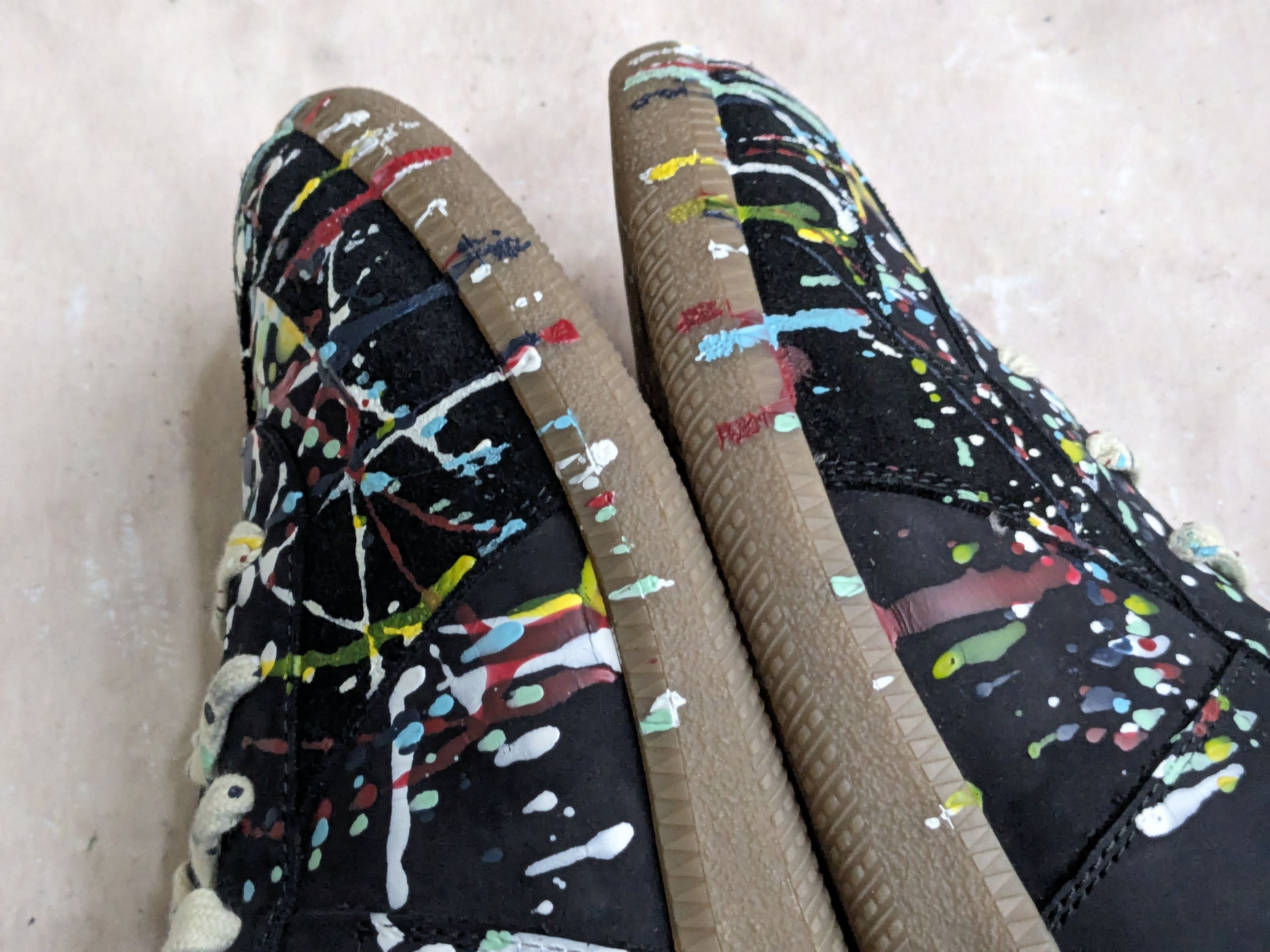 Maison Margiela Maison Margiela Replica GAT Black Paint Splatter 13 46 Size US 13 / EU 46 - 10 Thumbnail