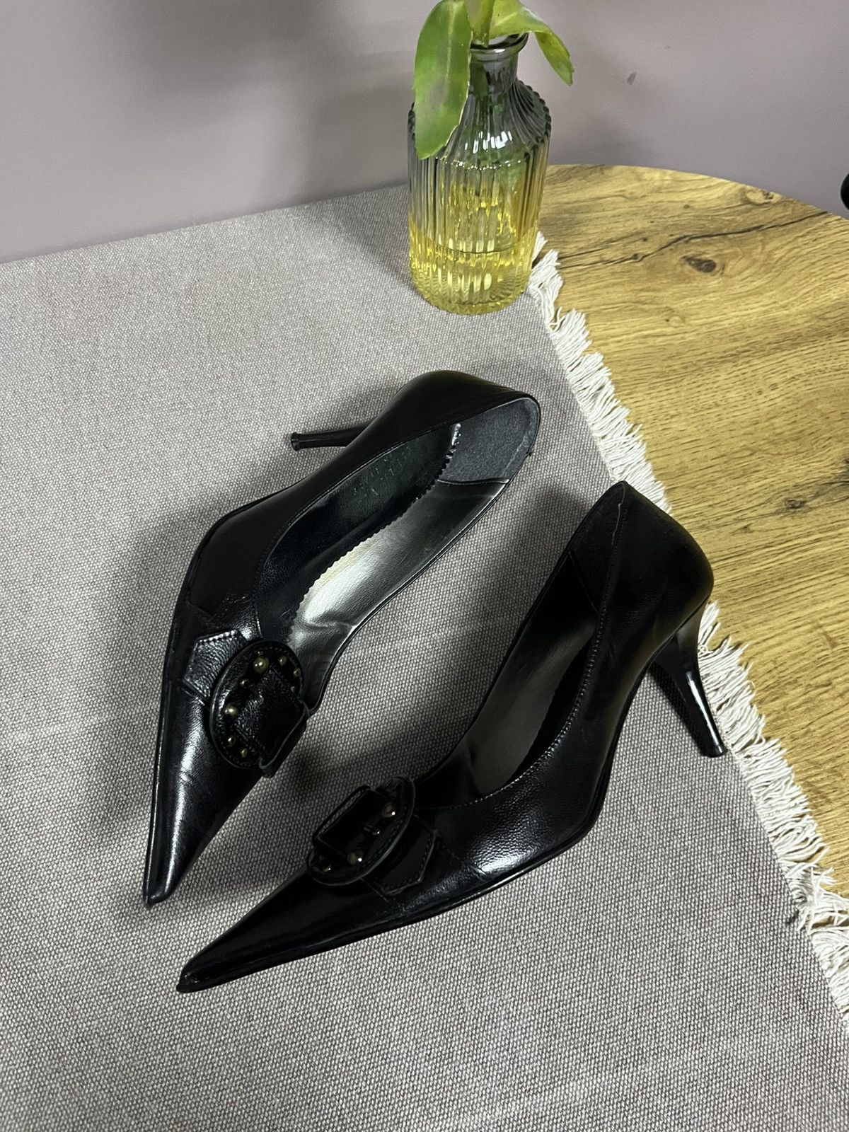 If Six Was Nine Vintage Avant Garde Y2K Heels Size US 6 / IT 36 - 2 Thumbnail