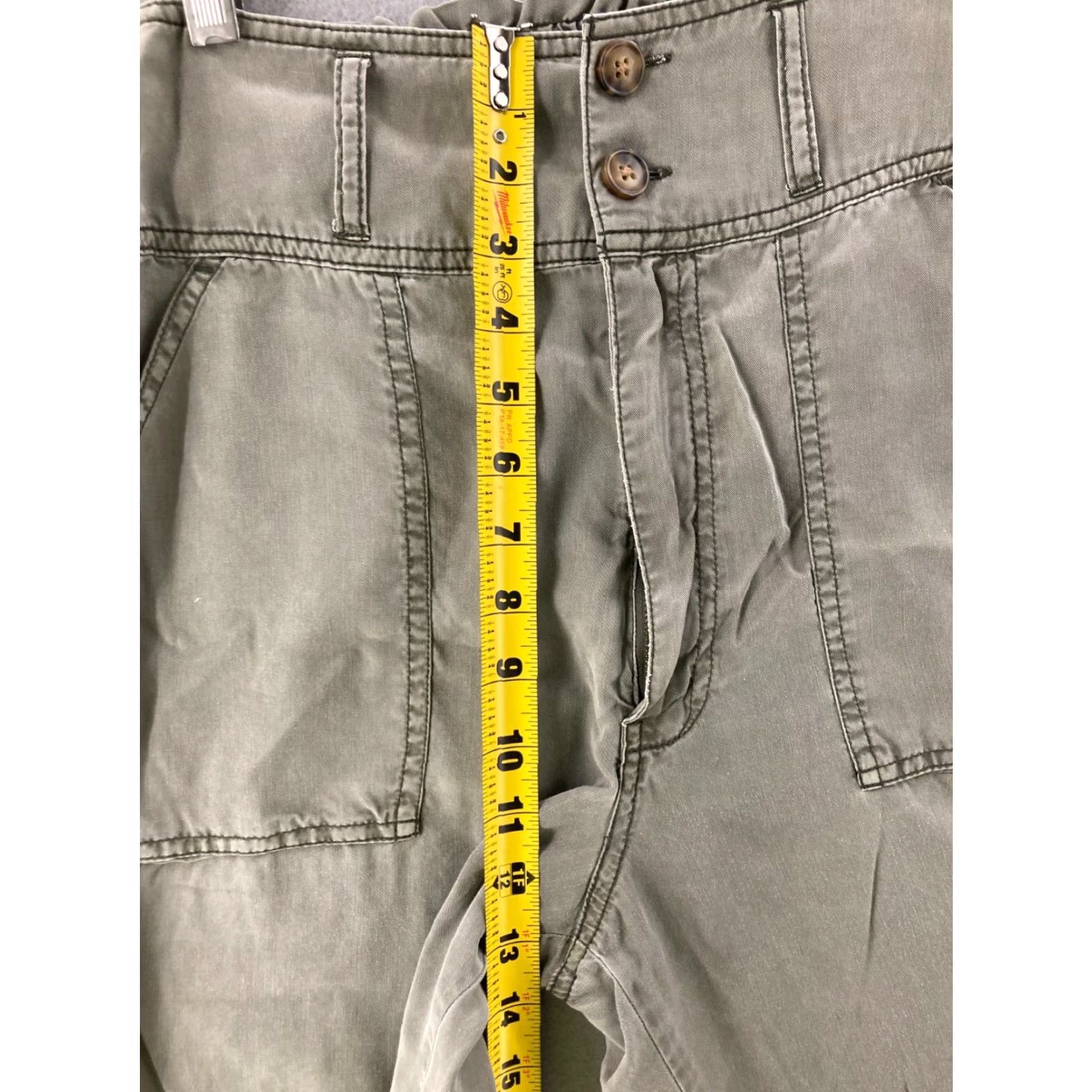 Abercrombie & Fitch VINTAGE Abercrombie & Fitch Pants Women M Gray Elastic Waist Ankle Hiking 90s Mens? Womens Size 32" / US 10 / IT 46 - 4 Thumbnail
