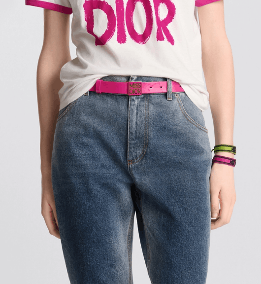 Dior o1w1db10525 Size :OS / B0598U Dior Graffiti Belt in Fuchsia Size ONE SIZE - 3 Thumbnail