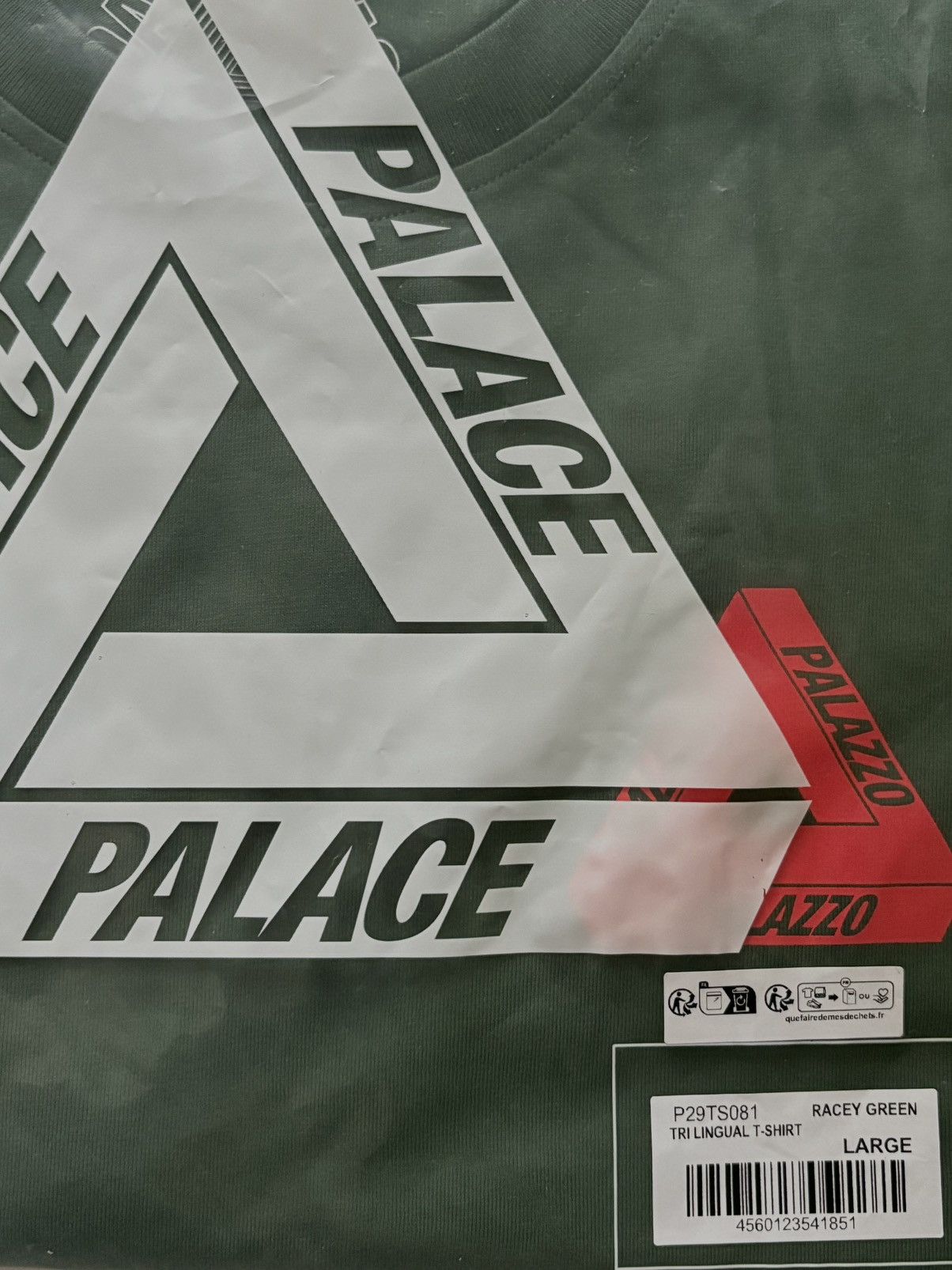 Palace Palace Tri Lingual T-Shirt, Racey Green, Size L ✅ Size US L / EU 52-54 / 3 - 2 Thumbnail