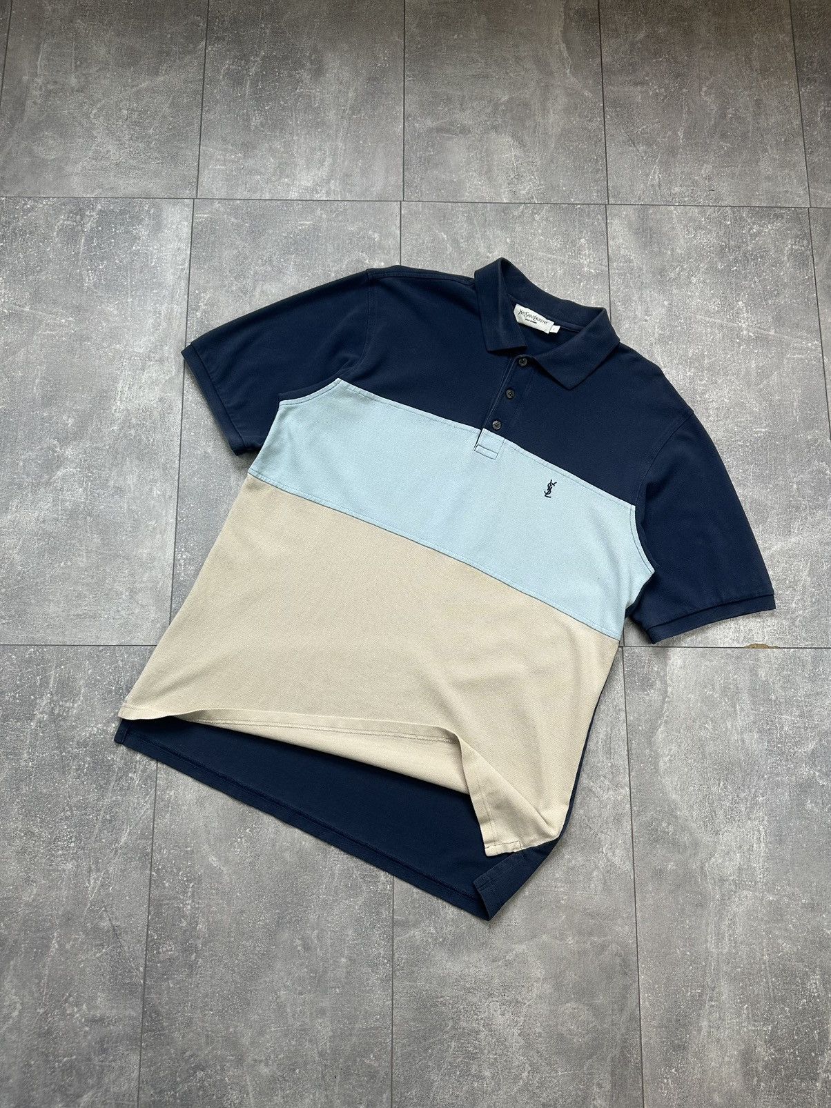 Other Vintage Yves Saint Lauren Small Logo Polo Size US L / EU 52-54 / 3 - 2 Thumbnail