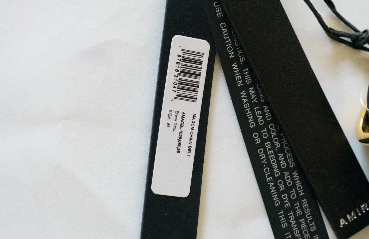 Amiri Amiri MA black chain belt size 95 Size 38 - 8 Thumbnail