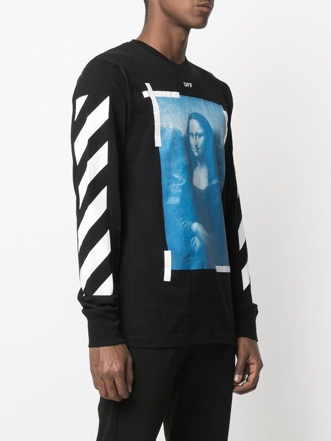 Off-White Black Mona Lisa Arrows Long Sleeve T-shirt Size US XXS / EU 40 - 2 Thumbnail