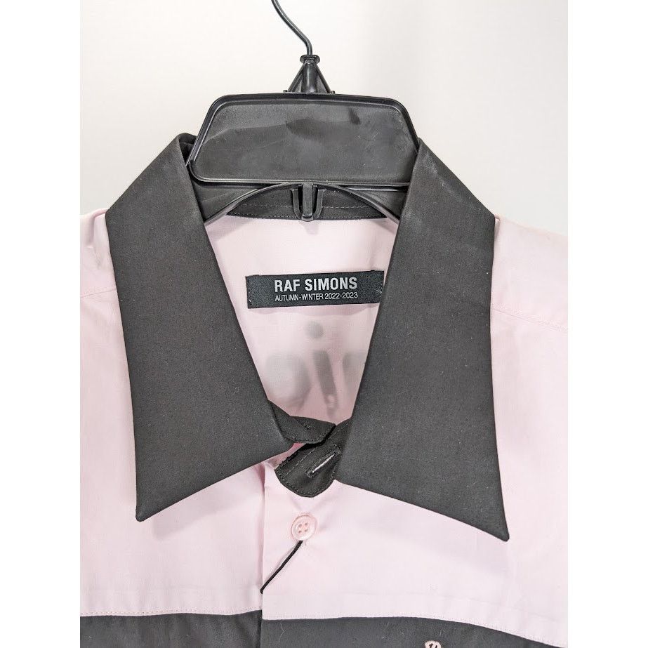 Raf Simons o1rshd1 Bicolor Americano Shirt Print On Shoulder Black/Pink Size US L / EU 52-54 / 3 - 3 Thumbnail