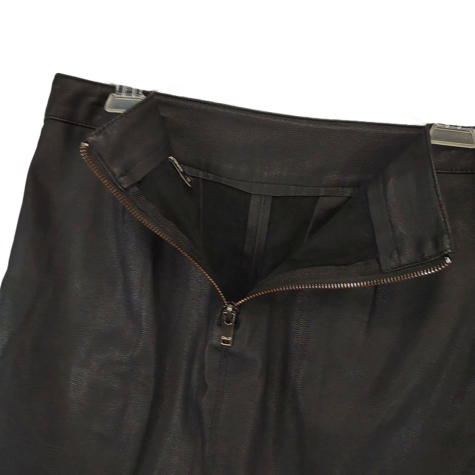 Other UK ONLY onlBASE OTW Black Faux Leather Short Mini Skirt Pockets Size 30" / US 8 / IT 44 - 5 Thumbnail
