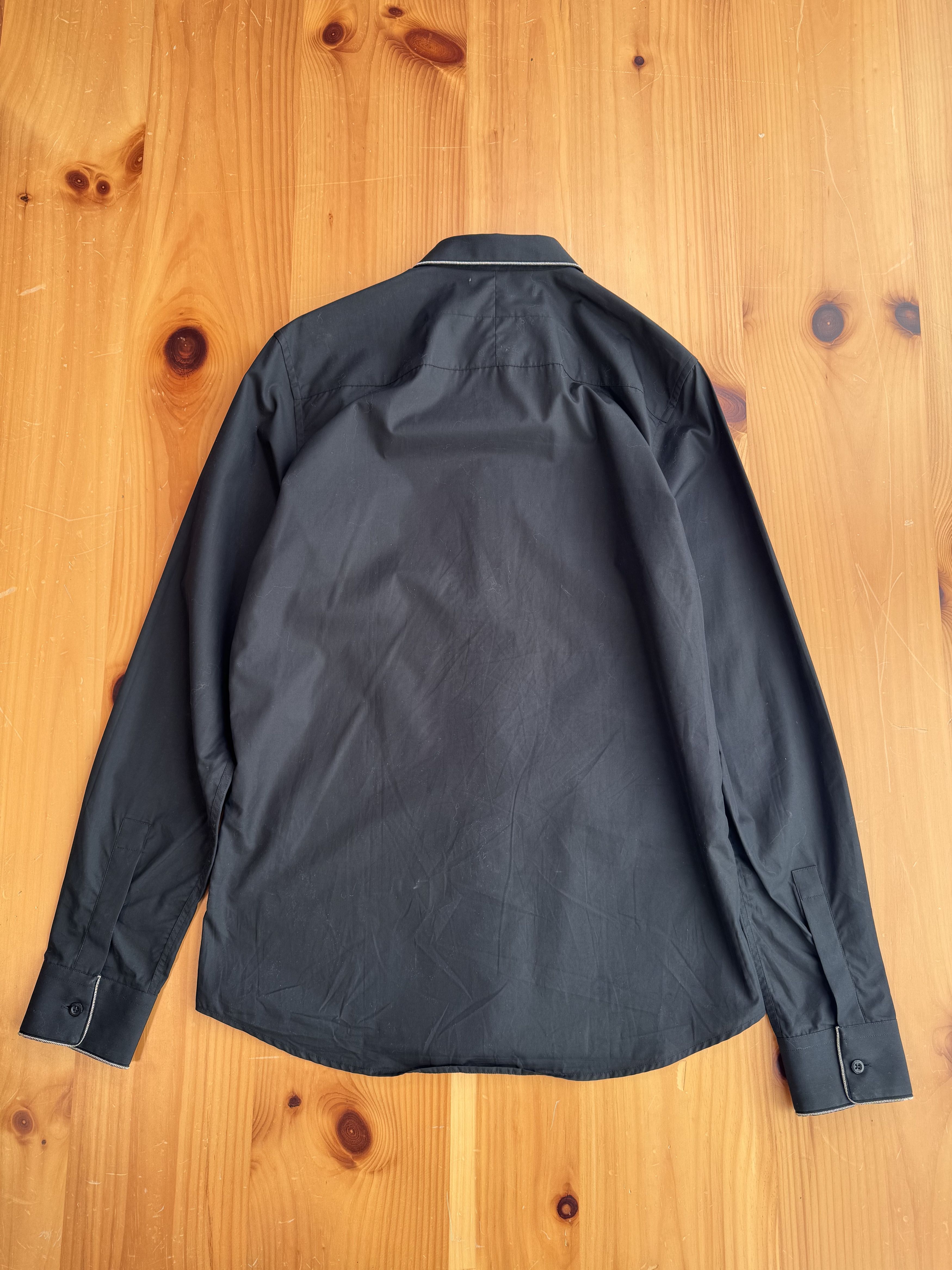 Givenchy Givenchy Riccardo Tisci Silver Piping Dress Shirt Size US M / EU 48-50 / 2 - 9 Thumbnail