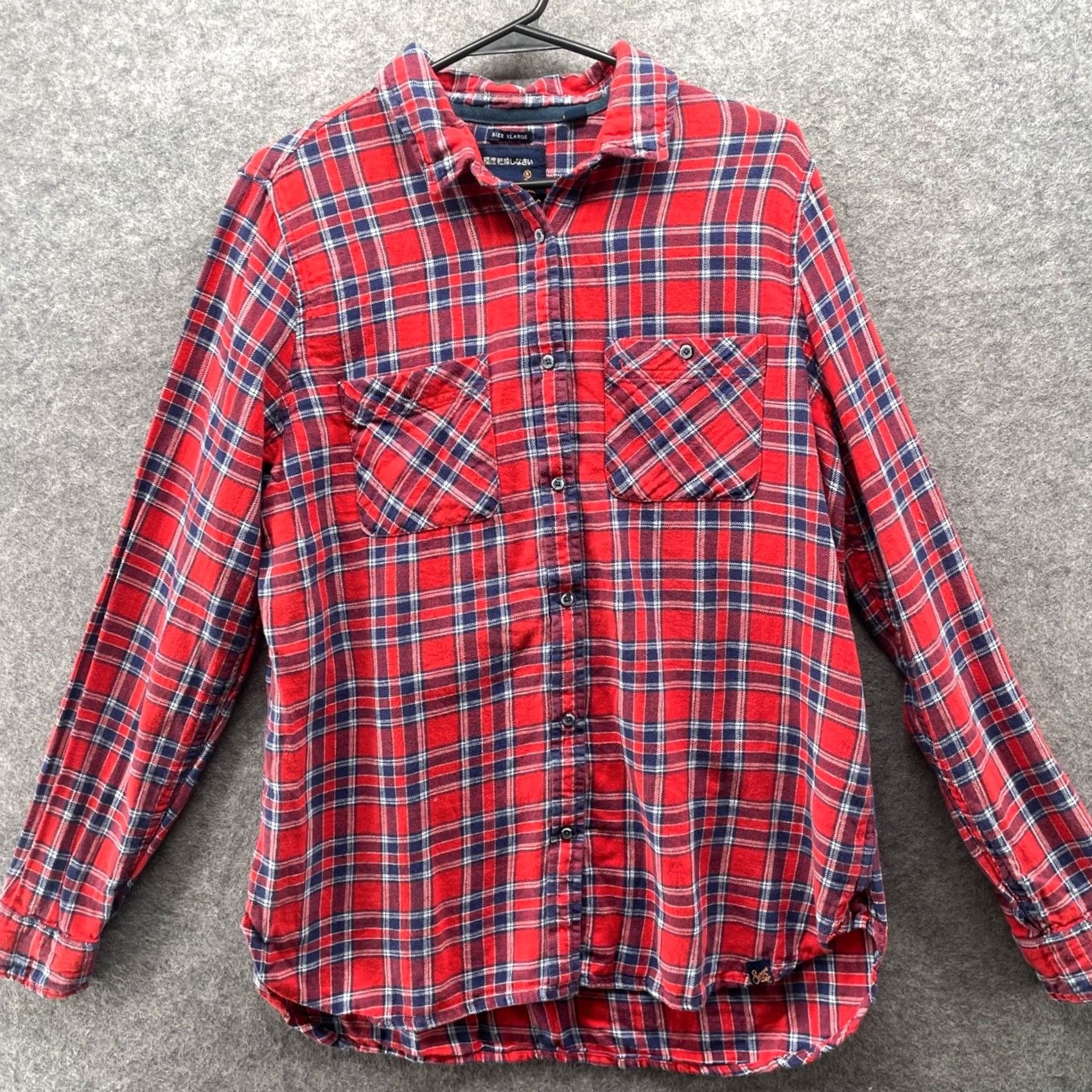 Superdry VINTAGE Superdry Shirt Womens XL Red Blue Plaid Button Down Size XL / US 12-14 / IT 48-50 - 2 Thumbnail