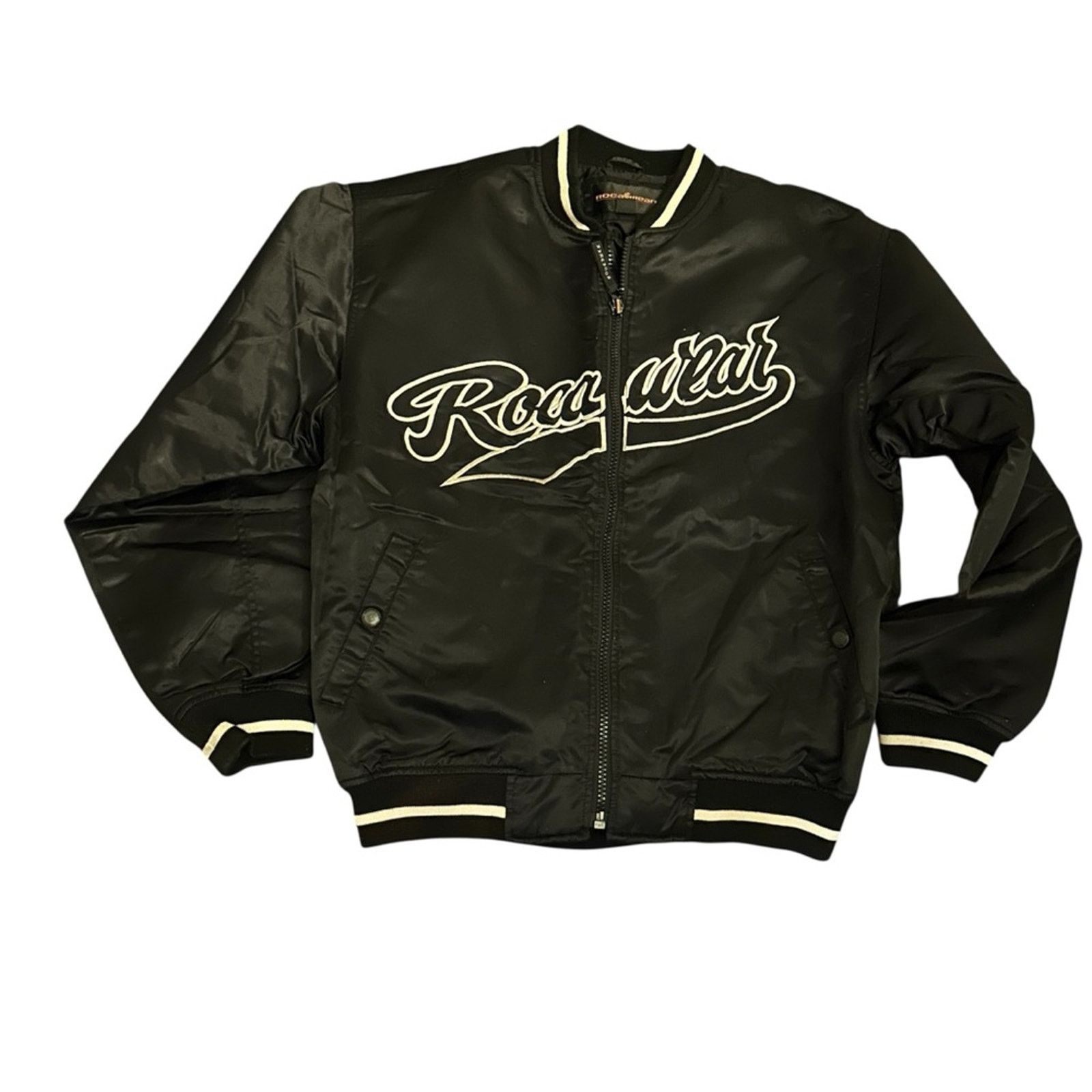 Rocawear Y2K Vintage RocaWear Logo Spell Out Varsity SBomber Jacket Size US M / EU 48-50 / 2 - 7 Thumbnail