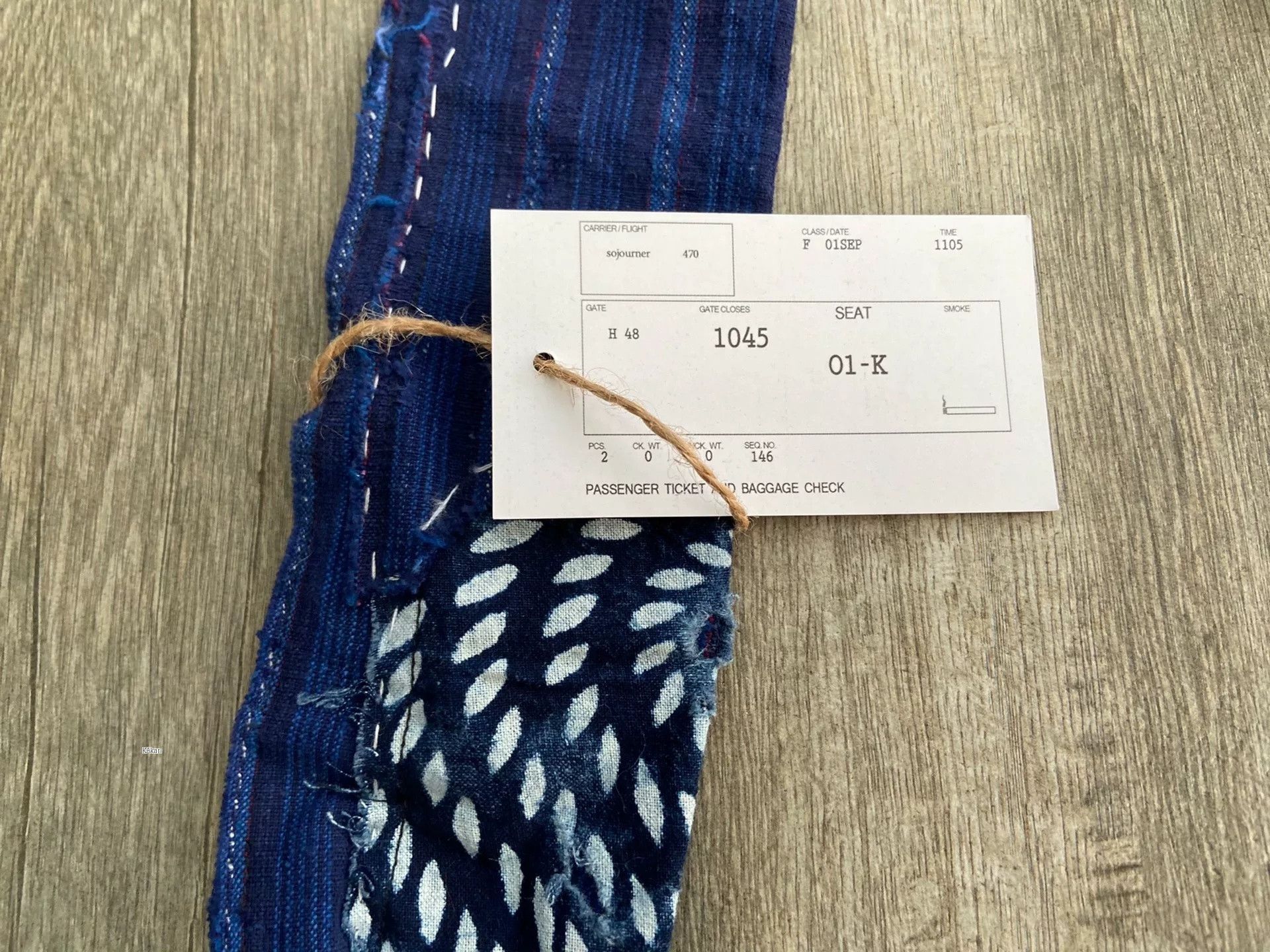 Japanese Brand Sojourner Kofu Indigo Dyed Crossbody Bag Size ONE SIZE - 4 Thumbnail