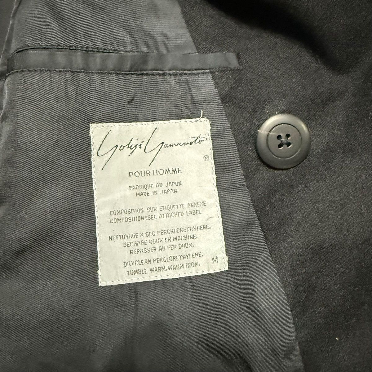 Yohji Yamamoto Yohji Yamamoto Pour Homme 80s Runway Double Breasted Coat Size US M / EU 48-50 / 2 - 19 Thumbnail