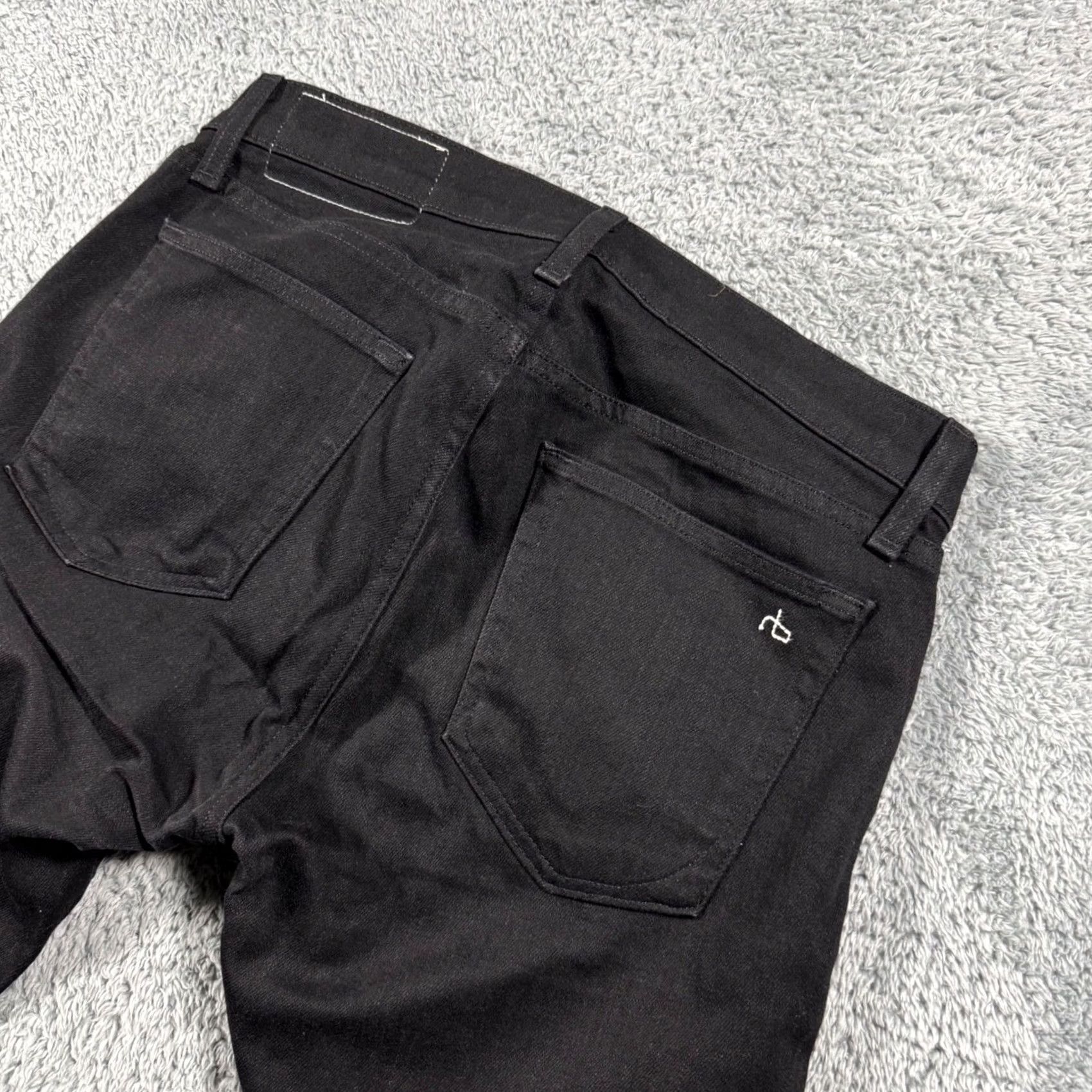 Rag & Bone Rag & Bone Jeans Fit 1 Extra Slim Mens 31x30 Black Button Fly Made in USA Size US 31 - 4 Thumbnail