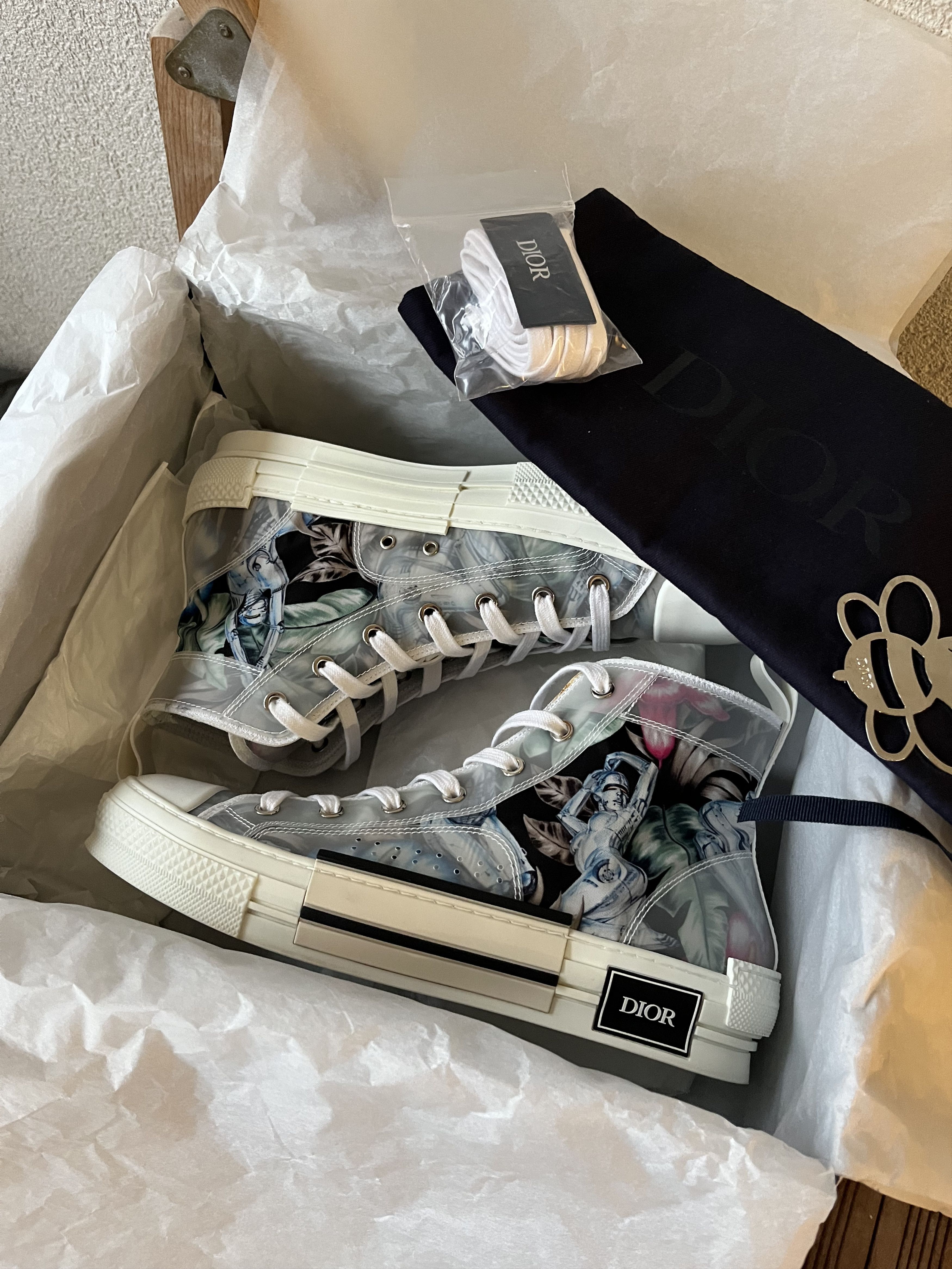 Dior Dior X Sorayama B23 Limited Edition High Top Sneaker Size US 8.5 / EU 41-42 - 9 Thumbnail