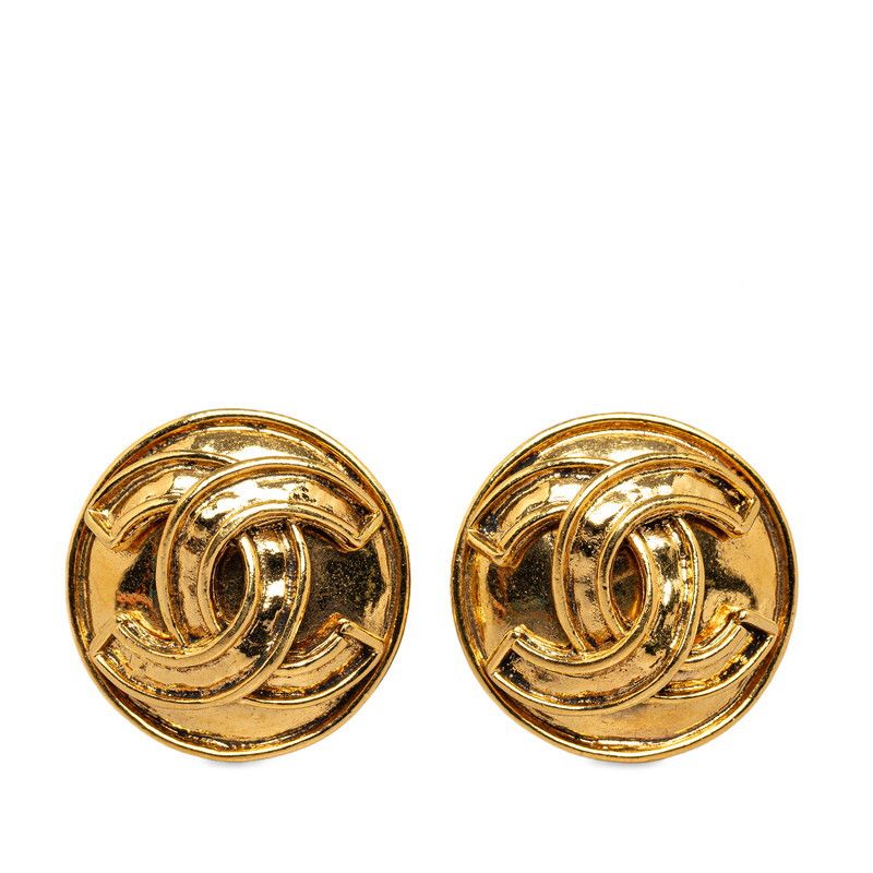 Chanel Chanel Gold-Plated Coco Mark Vintage Earrings 94P Metal Earrings DUTY FREE for USA