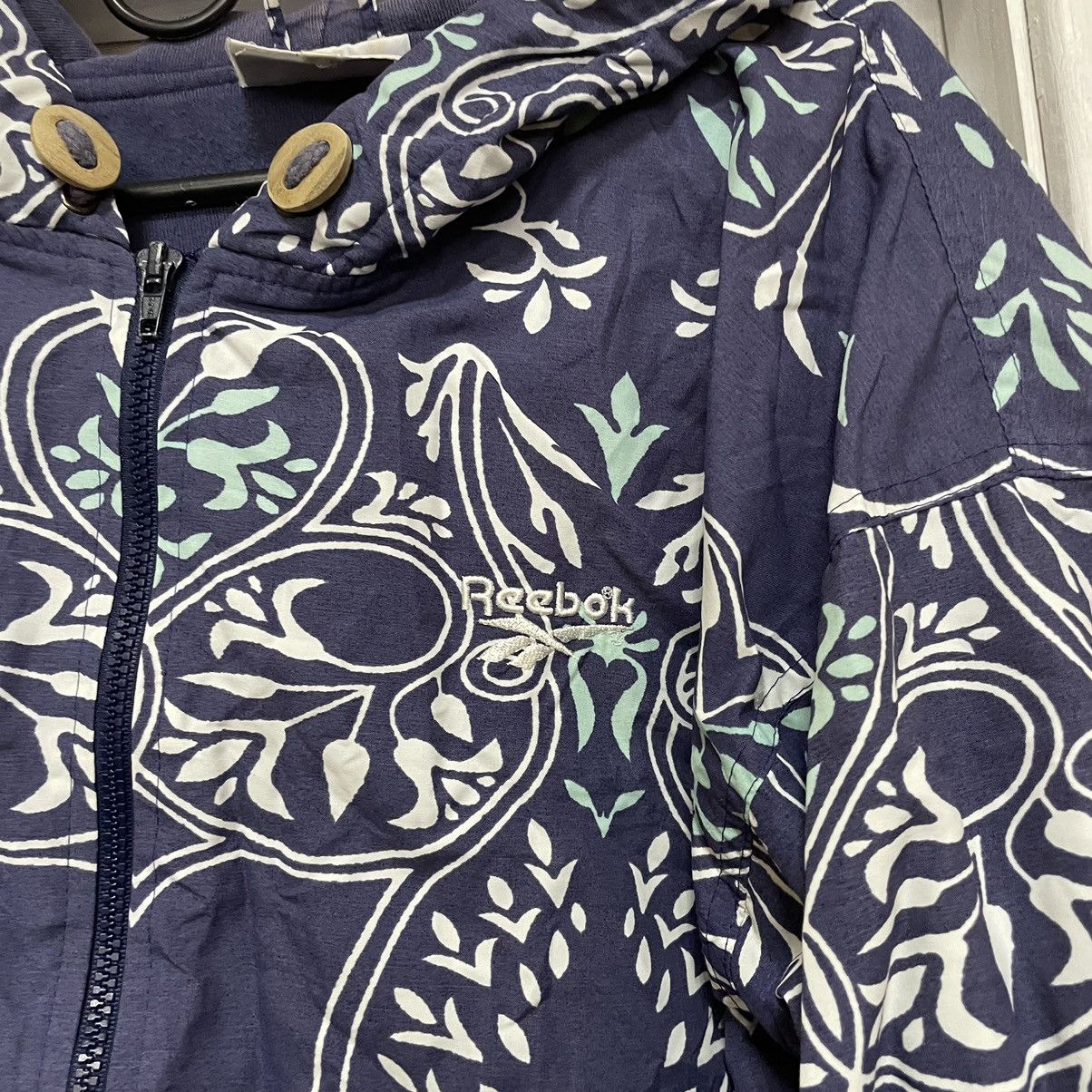 Reebok × Vintage Reebok 90s Hooded Track Jacket Aztec anorak mosaic bomber Size US S / EU 44-46 / 1 - 2 Thumbnail