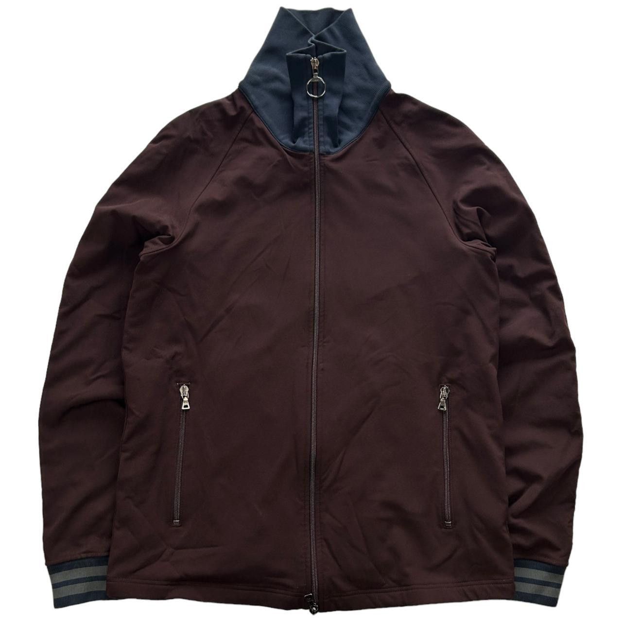 image of Vintage Prada Track Jacket Size M in Burgandy, Men's