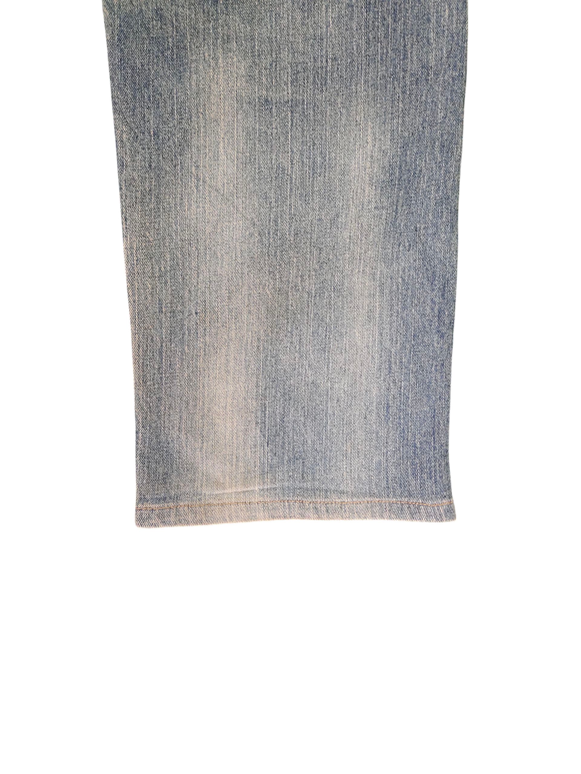 Comme des Garcons × Undercover Vintage Edwin Leather Trim Distress Denim Jeans Size US 35 - 5 Thumbnail