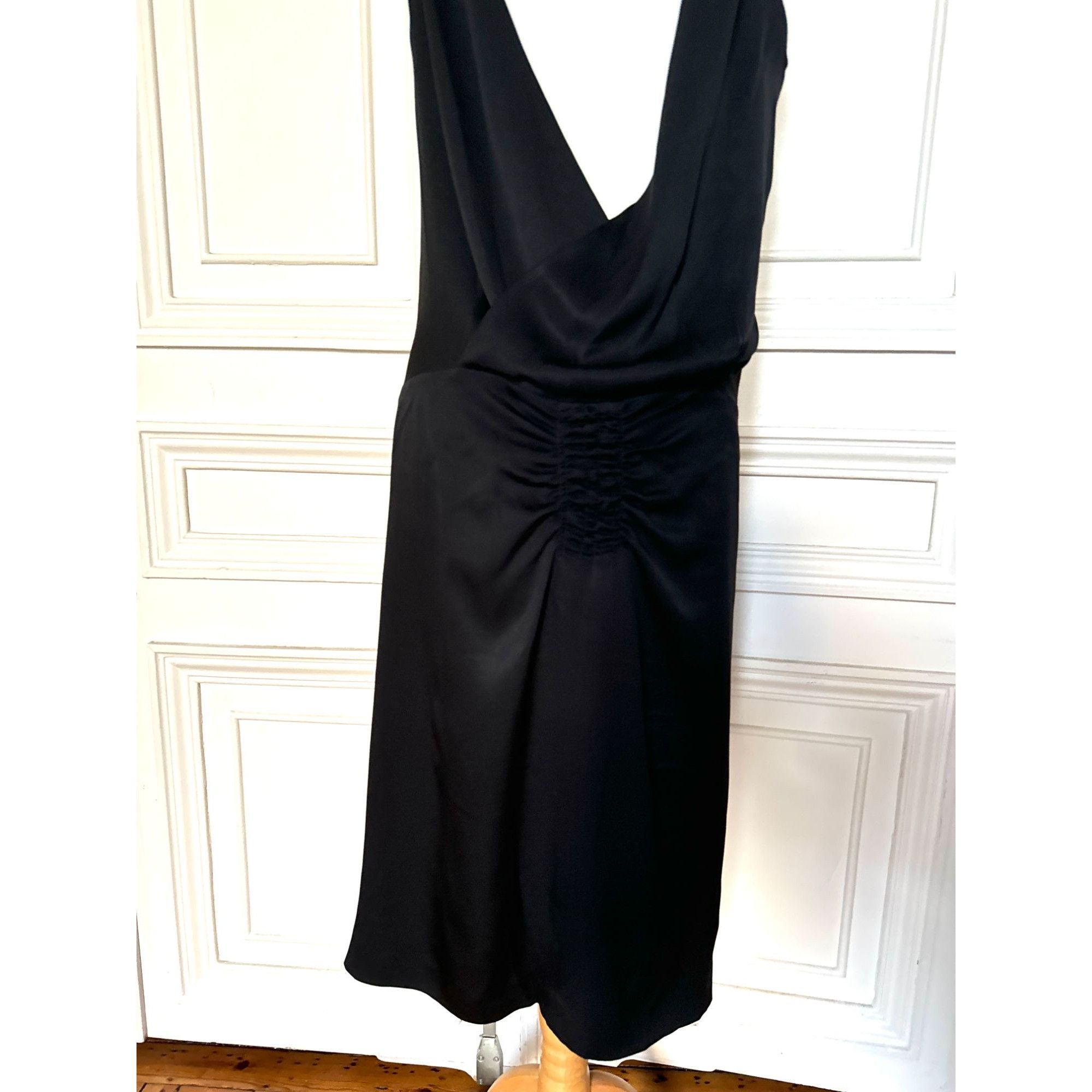 Alexander McQueen 2007 Black Silk Draped Dress Size M / US 6-8 / IT 42-44 - 4 Thumbnail