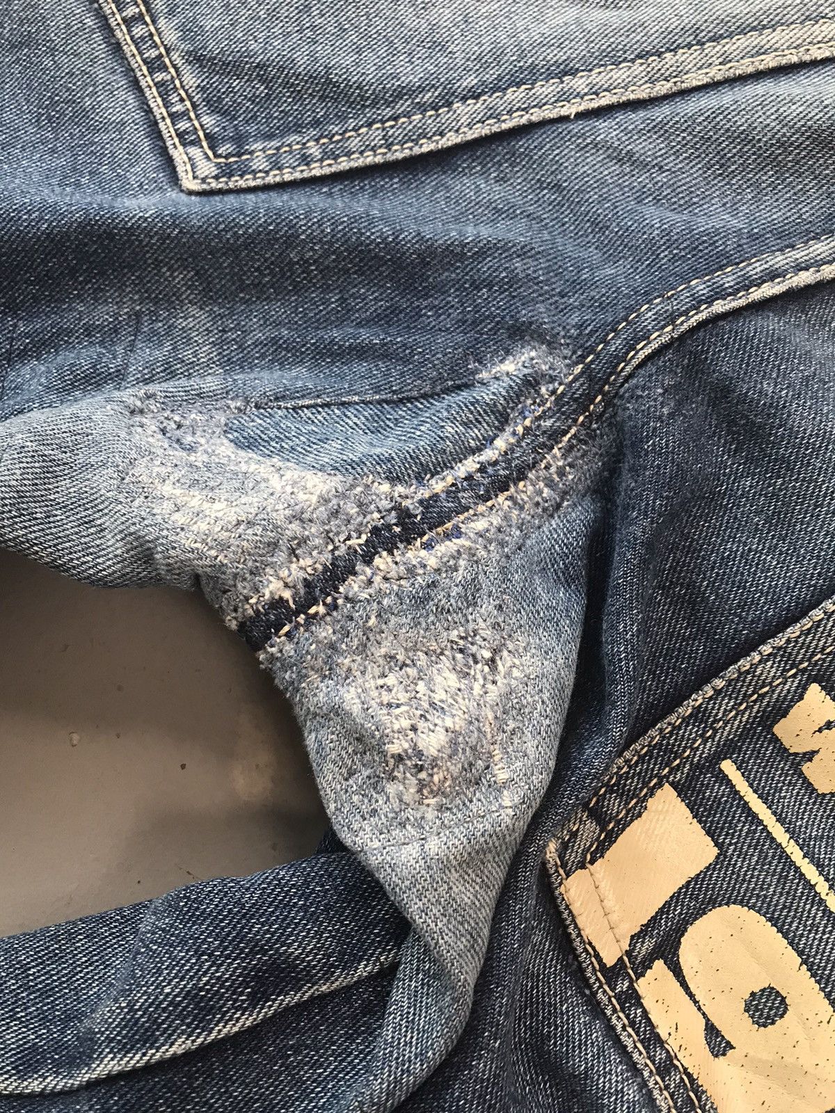 Dickies × Vintage Vintage Dickies spell out embroidered baggy fit denim Size US 35 - 9 Thumbnail