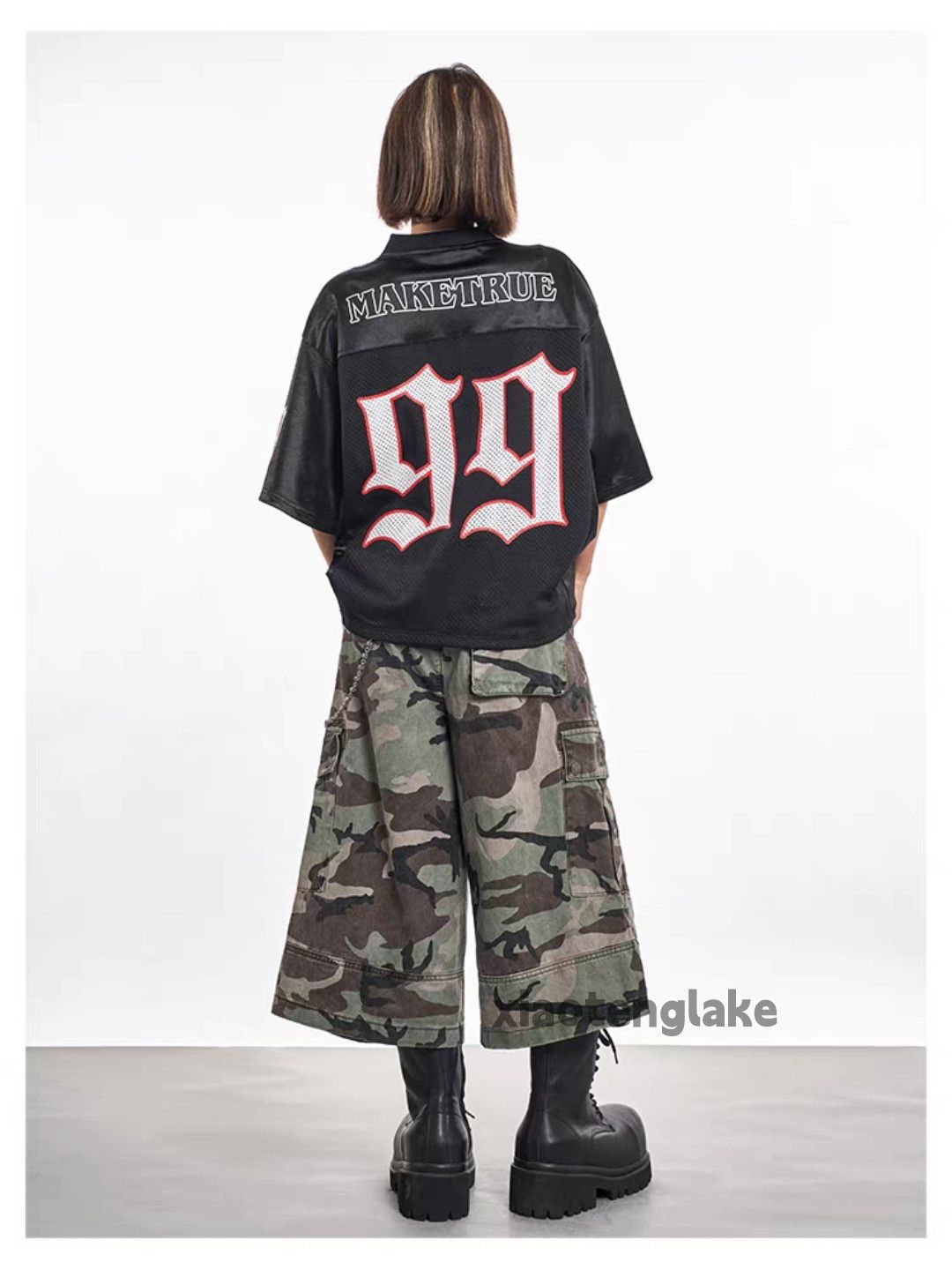 Designer Unisex outdoor utility loose baggy hiphop camo short Size US 28 / EU 44 - 4 Thumbnail