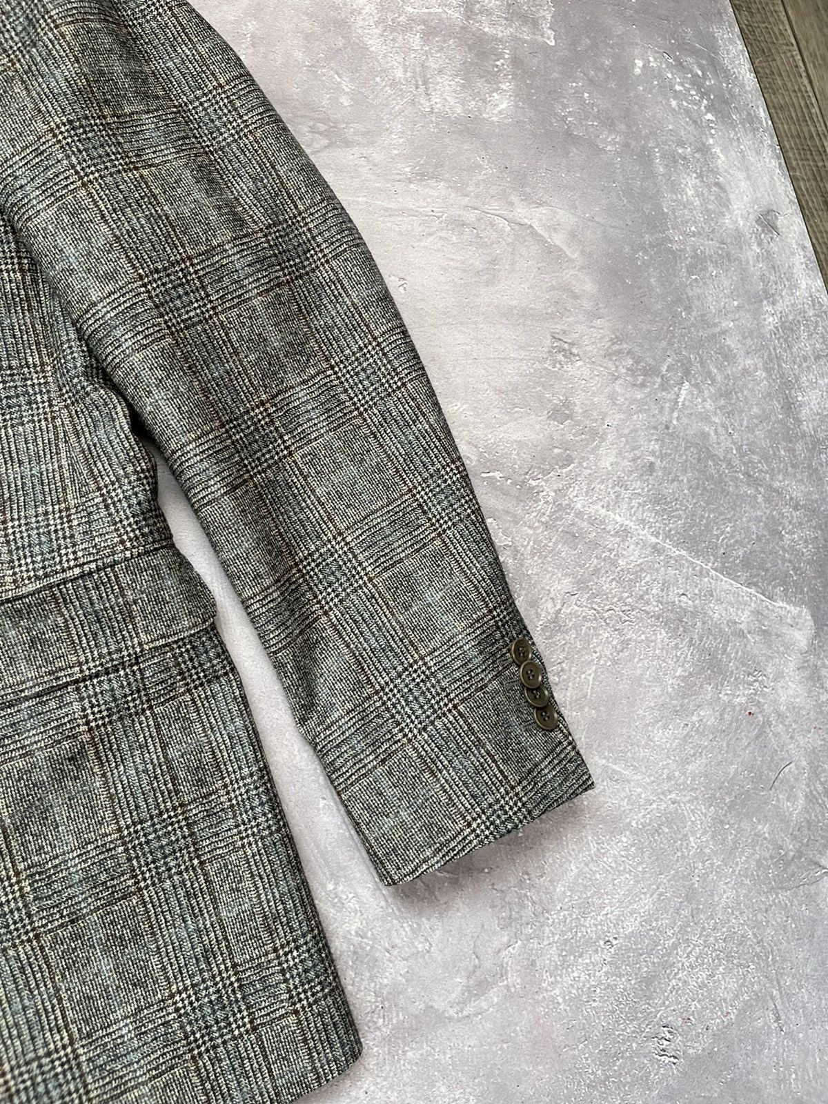 Boggi Boggi Milano x Fratelli Tallia Napoli Checkered Wool Blazer Size 50R - 3 Thumbnail