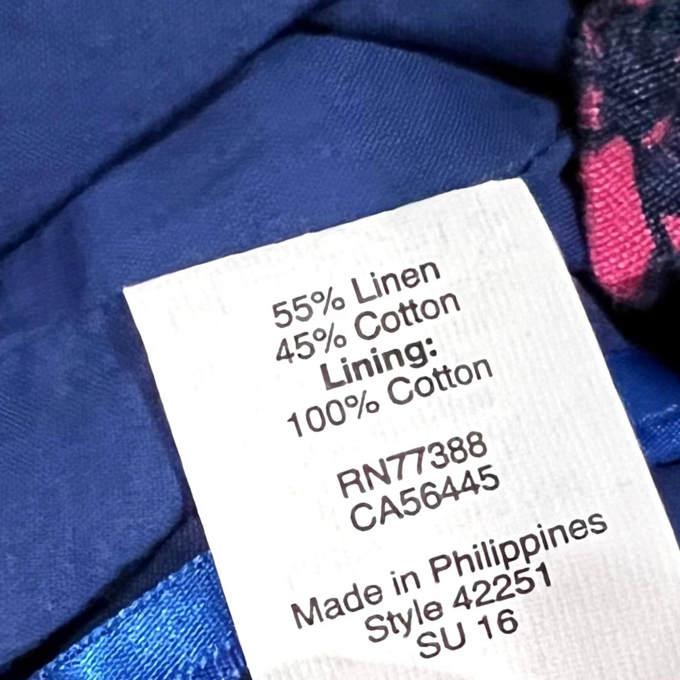 J.Crew J.Crew Floral Cotton Linen Blend Mini Skirt Blue Pink Elastic Waist Pockets 10 Womens Skirt Casual Party/Cocktail Travel Spring Summer Size 32" / US 10 / IT 46 - 6 Thumbnail