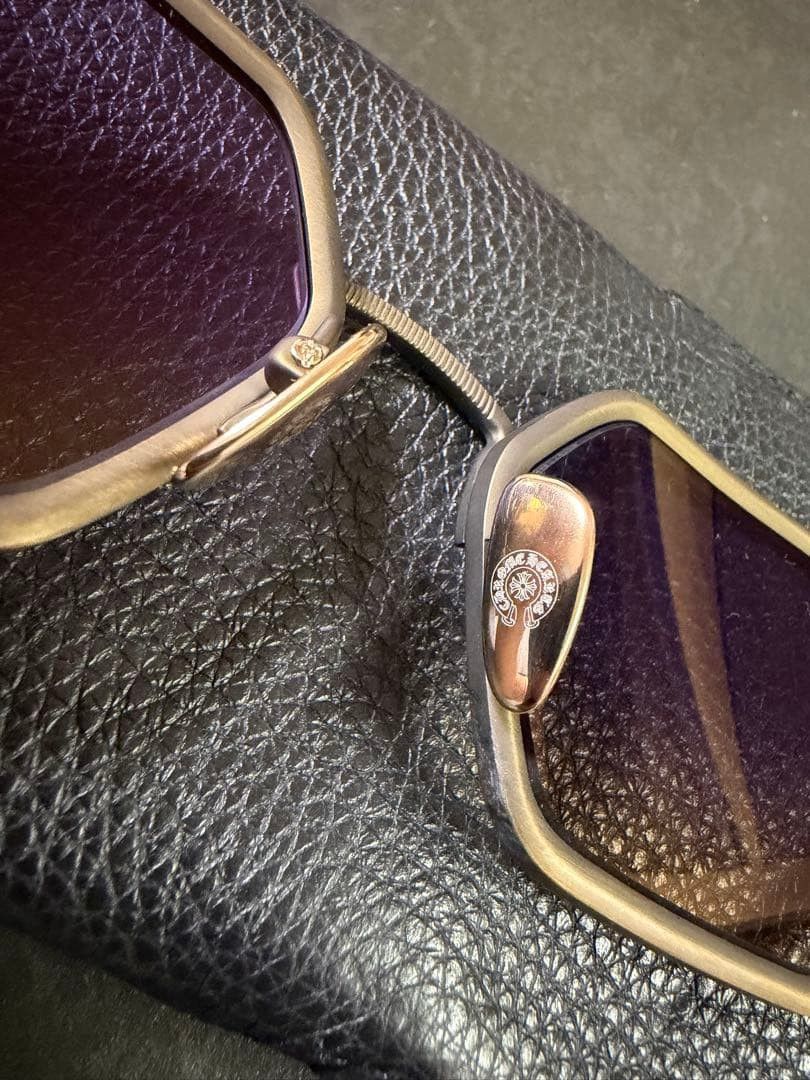 Chrome Hearts CHROME HEARTS DATASS Sunglasses Iron/Gold 54□21-148 Size ONE SIZE - 7 Thumbnail